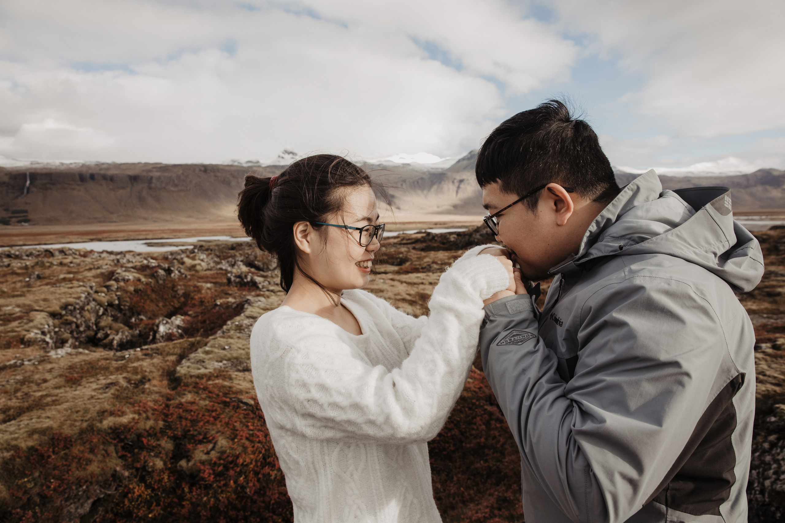 Engagement photoshoot in Iceland. Iceland elopement photographer & videographer
