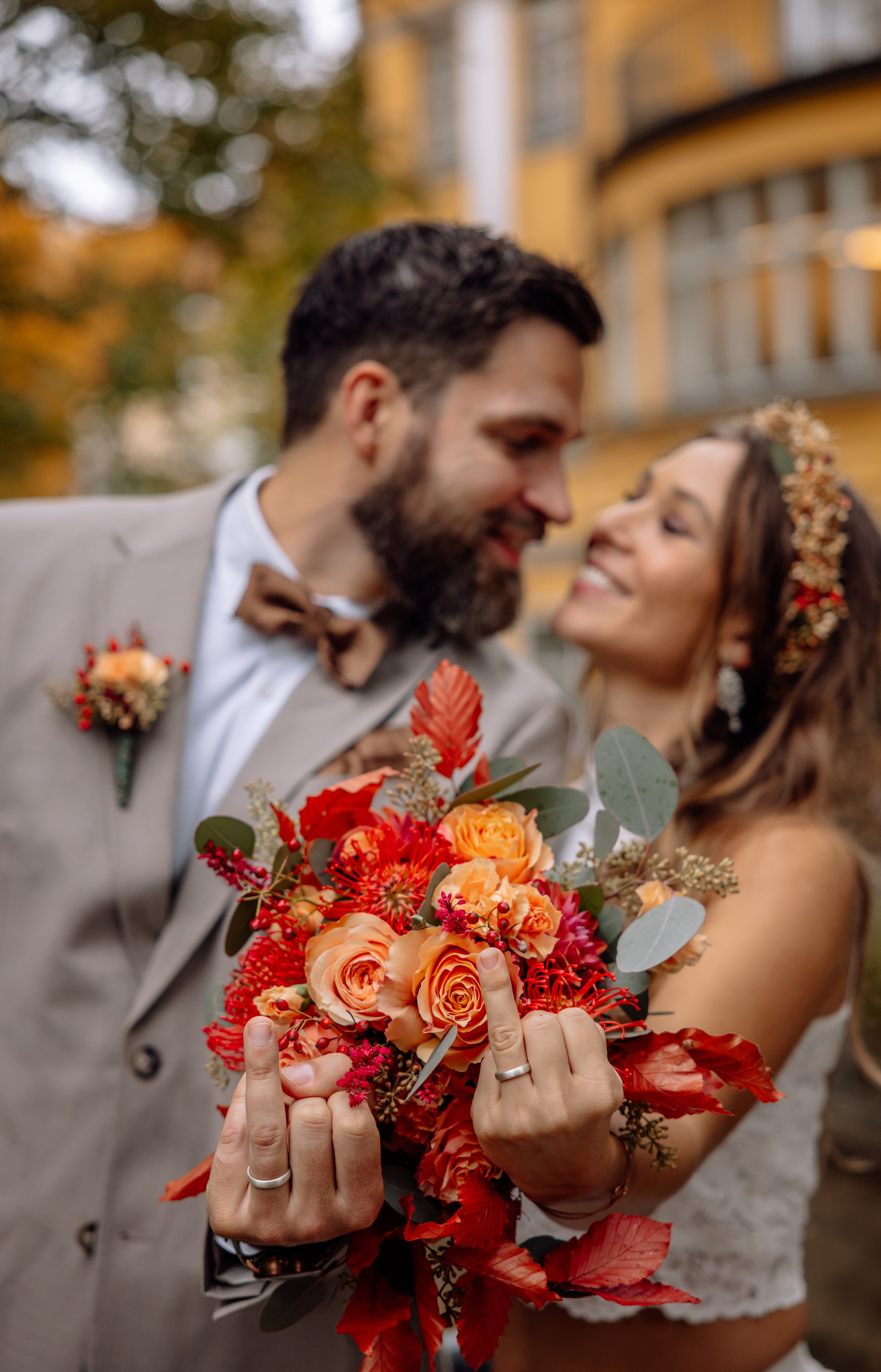 Herbsthochzeit im Standesamt Schwabing. Hochzeitsfotograf München Taufe Familienfotograf Tanja Mauke
