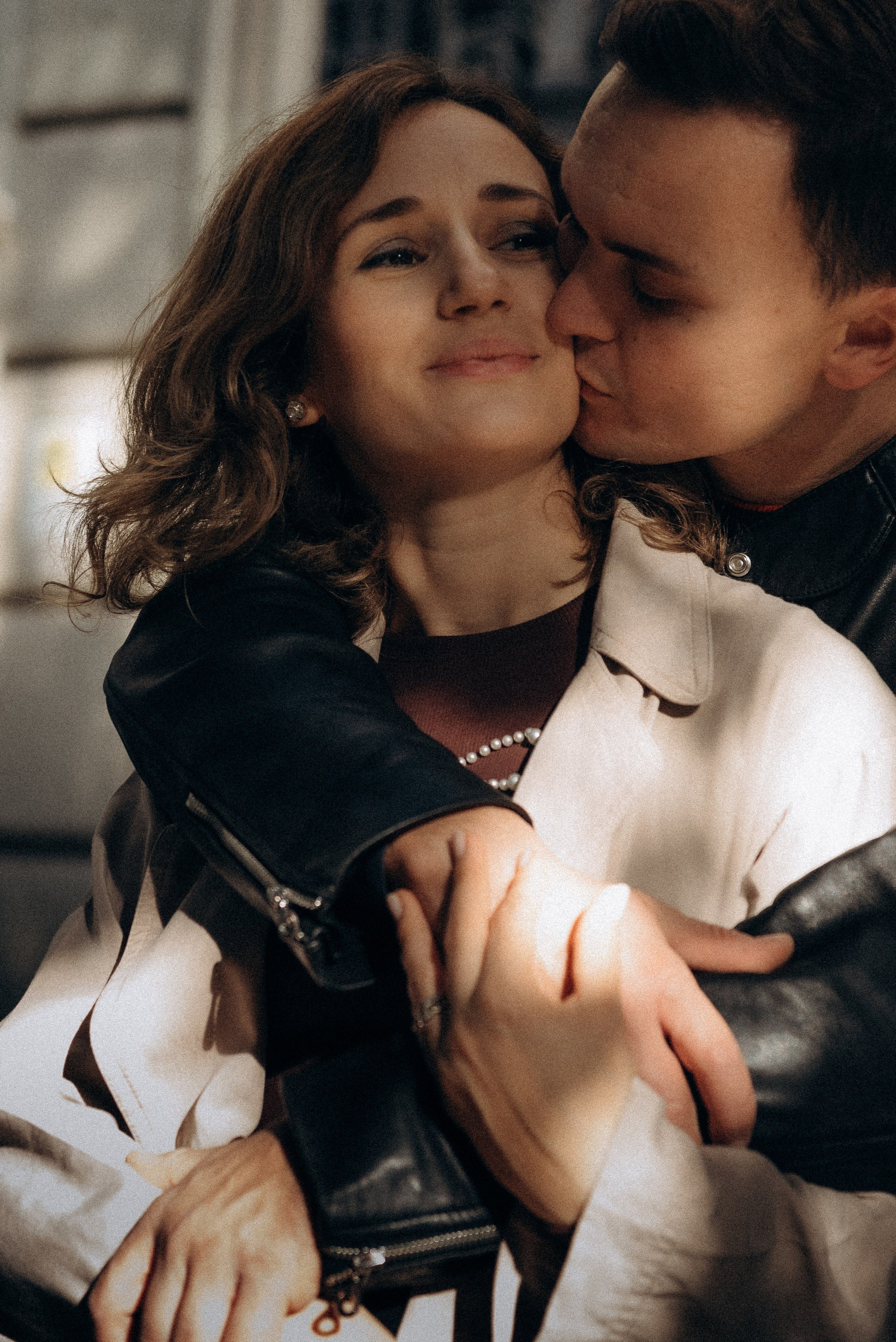 Love story photography in Milan highlighting genuine emotions and natural beauty.