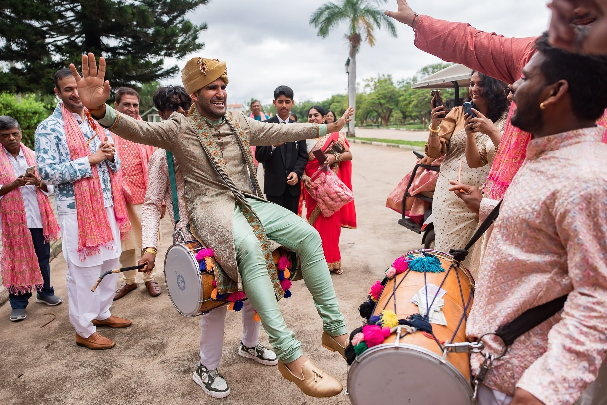 Explore the vibrant fusion of Punjabi and Chettinad cultures in this stunning destination wedding at Eagleton The Golf Resort, Bangalore. Ph