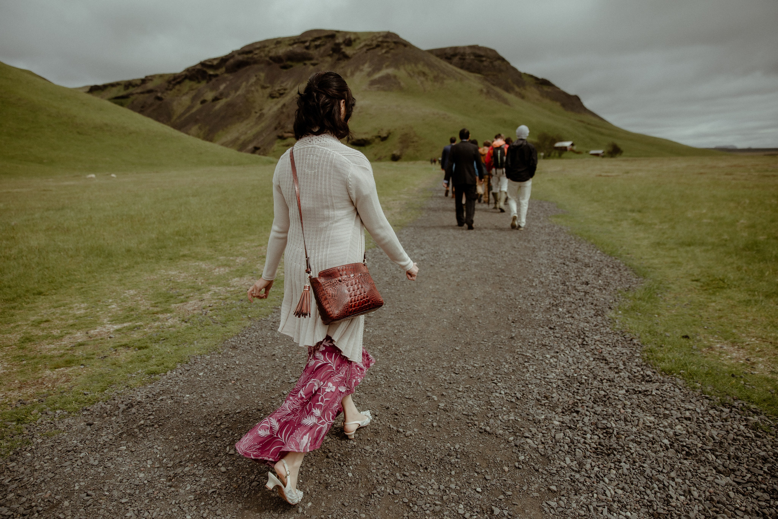 Elopement at Kvernufoss Waterfall. Iceland elopement photographer & videographer