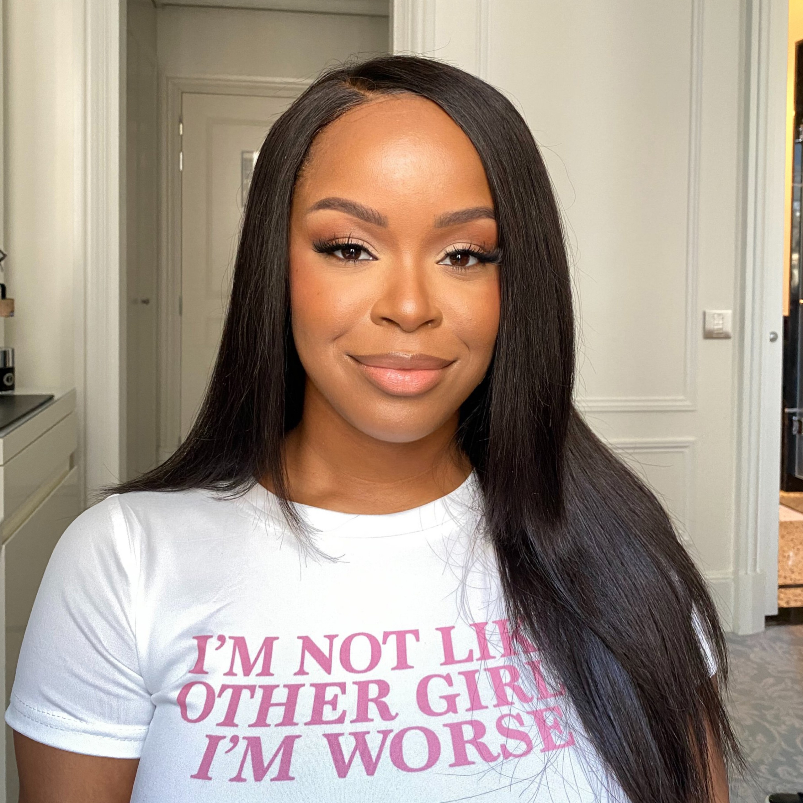 soft glam for dark skin in Rome. a beautiful woman of colour in Rome