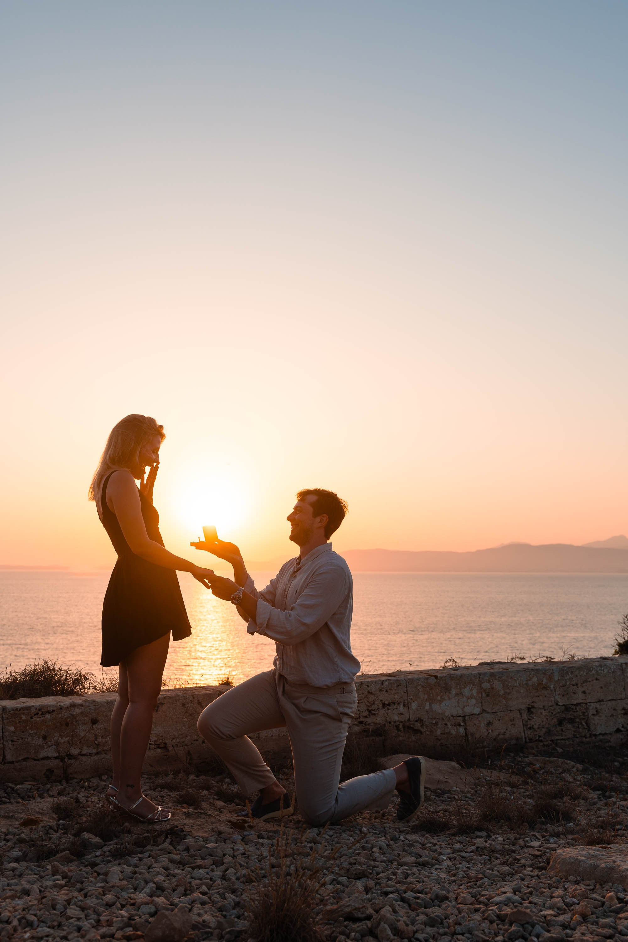 Perfect Marriage Proposal at Cap Rocat Hotel. Mallorca Wedding, Corporate & Social Photographer