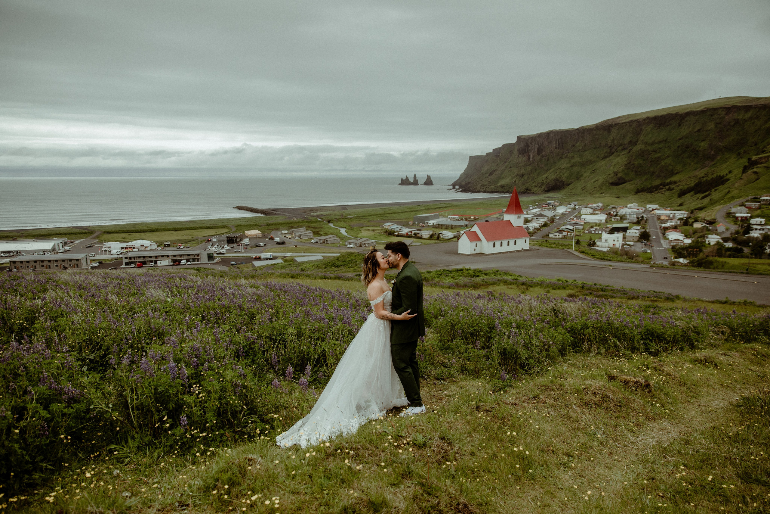 Elopement at Kvernufoss Waterfall. Iceland elopement photographer & videographer