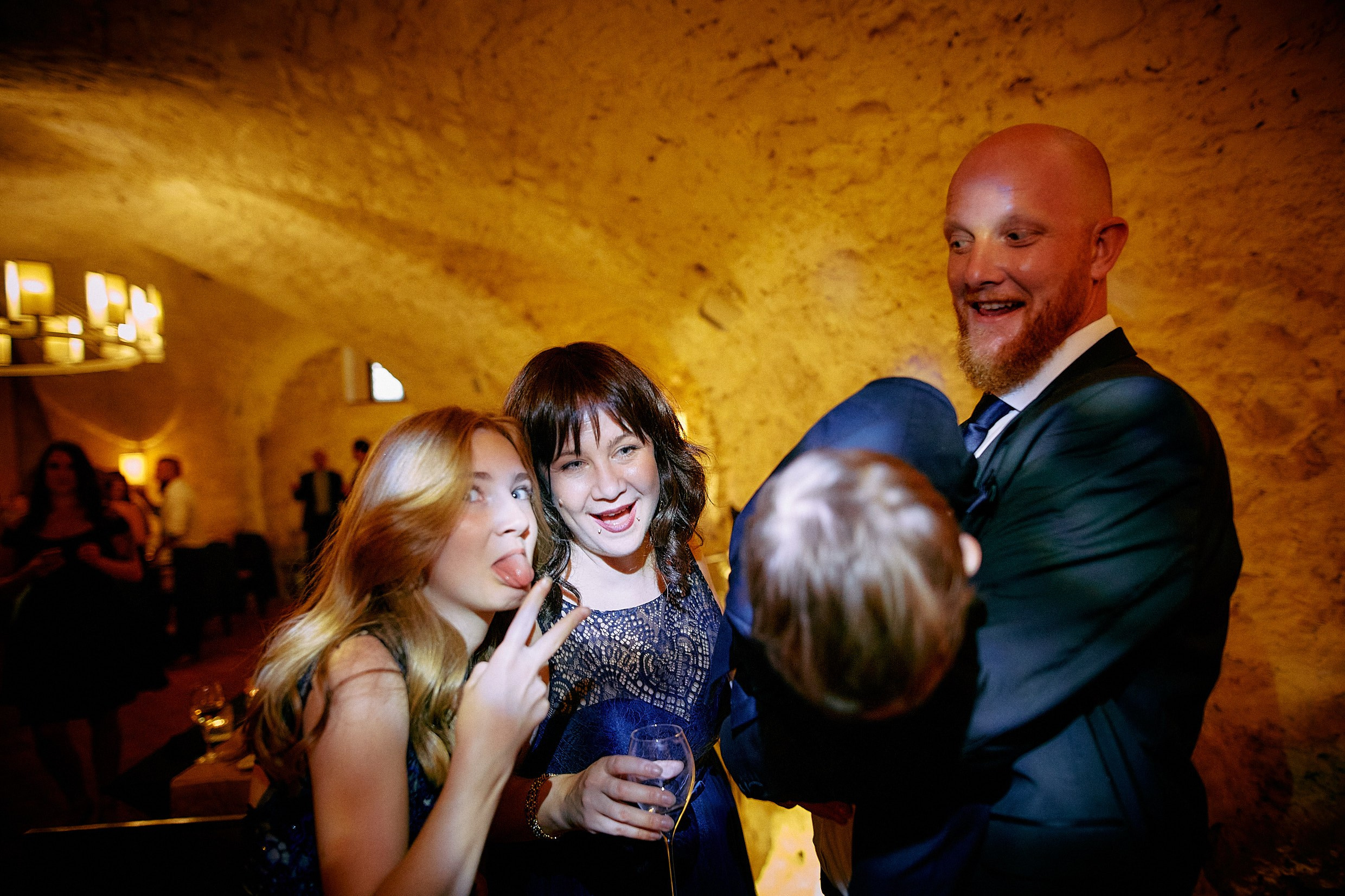 Guests enjoying the dinner and party atmosphere.