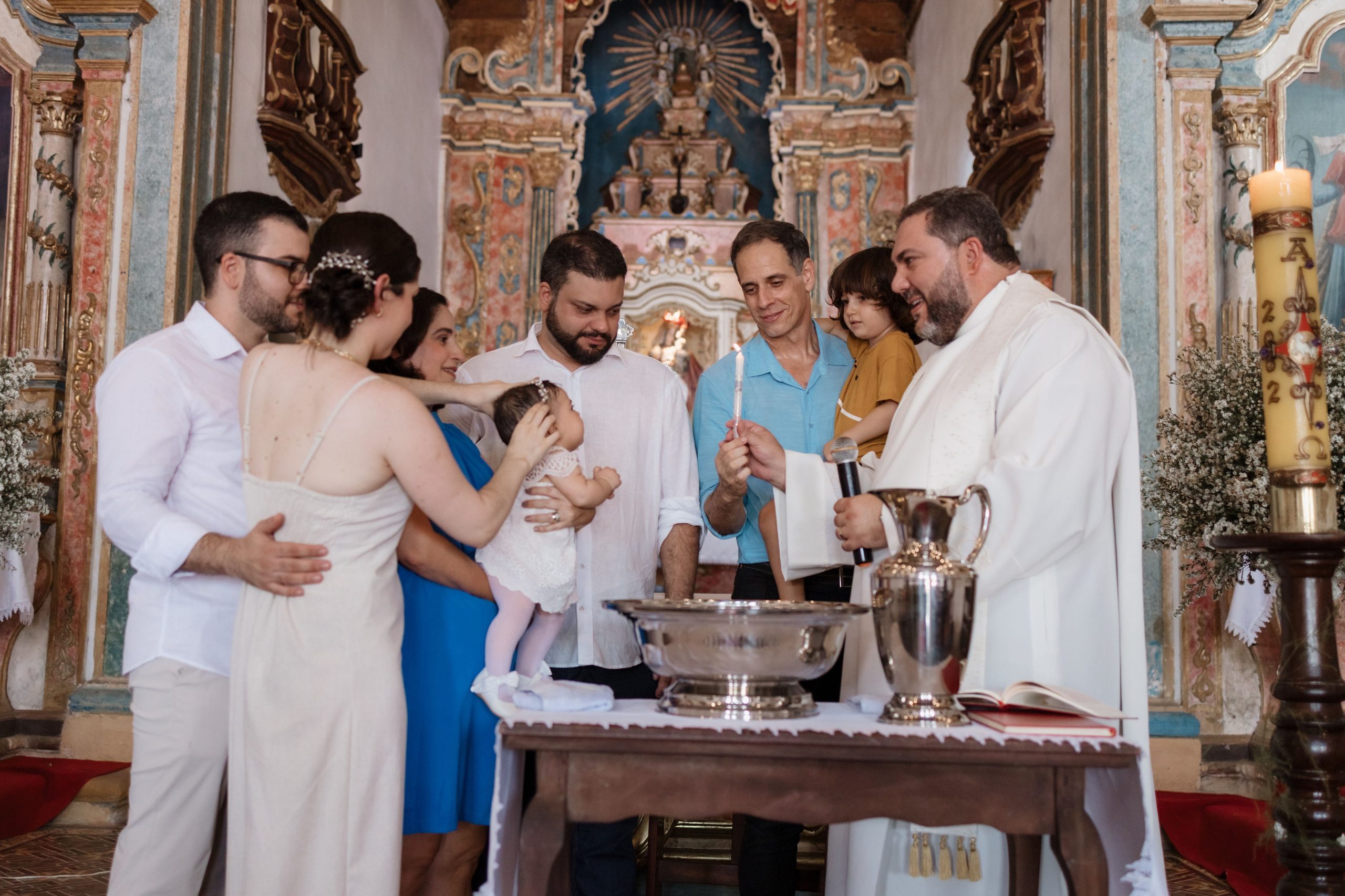Registro do batizado da bebê em Olinda