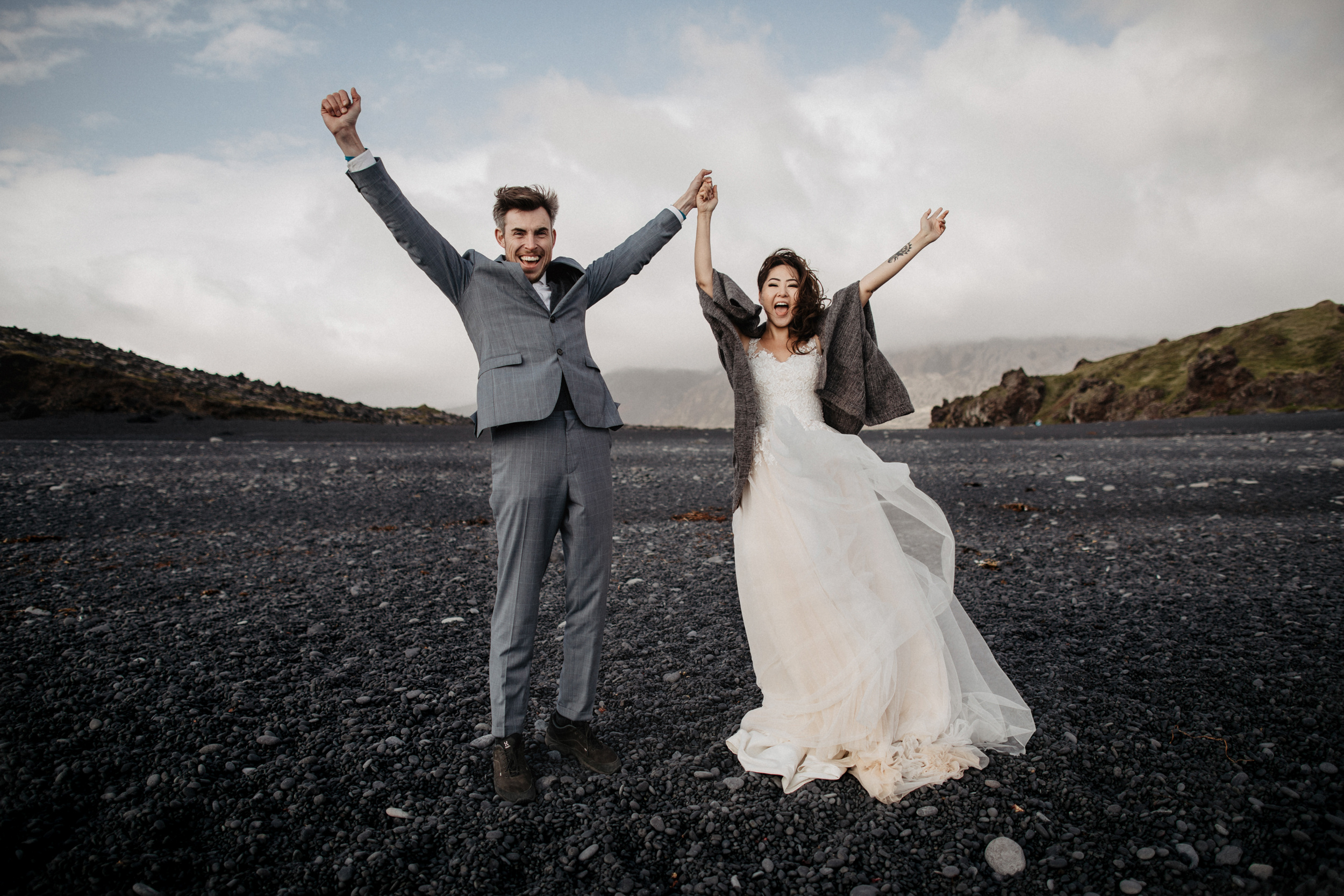 Wedding for two in Iceland. Iceland elopement photographer & videographer
