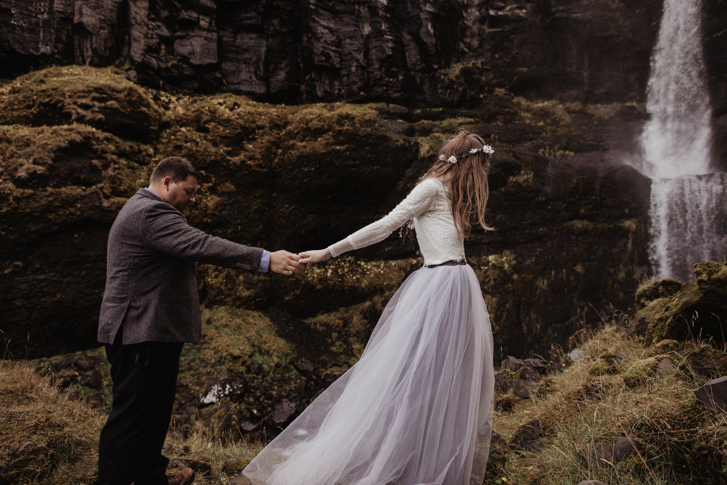 Iceland elopement in Snaefellsnes peninsula. Iceland elopement photographer & videographer