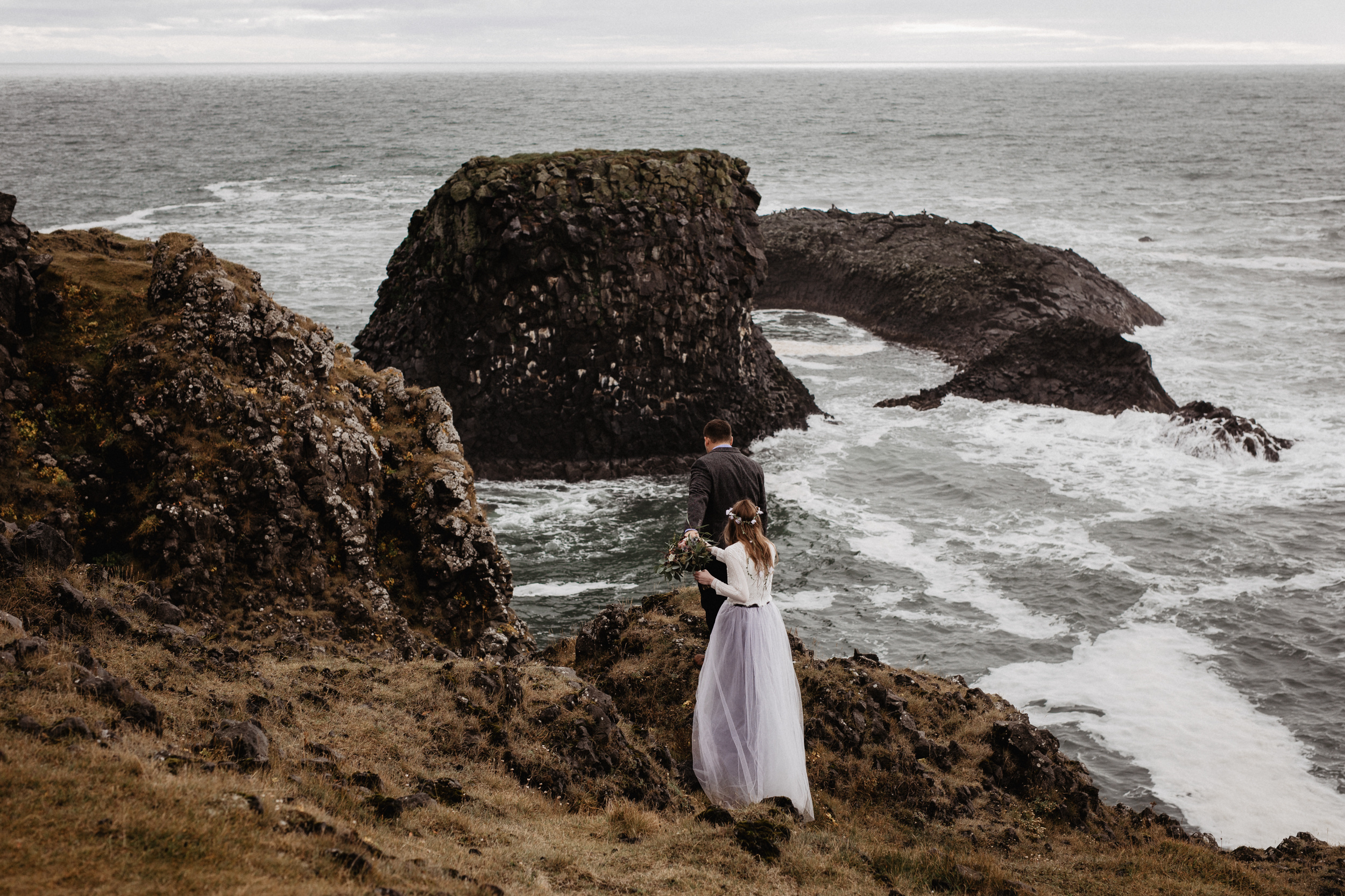 Iceland elopement in Snaefellsnes peninsula. Iceland elopement photographer & videographer