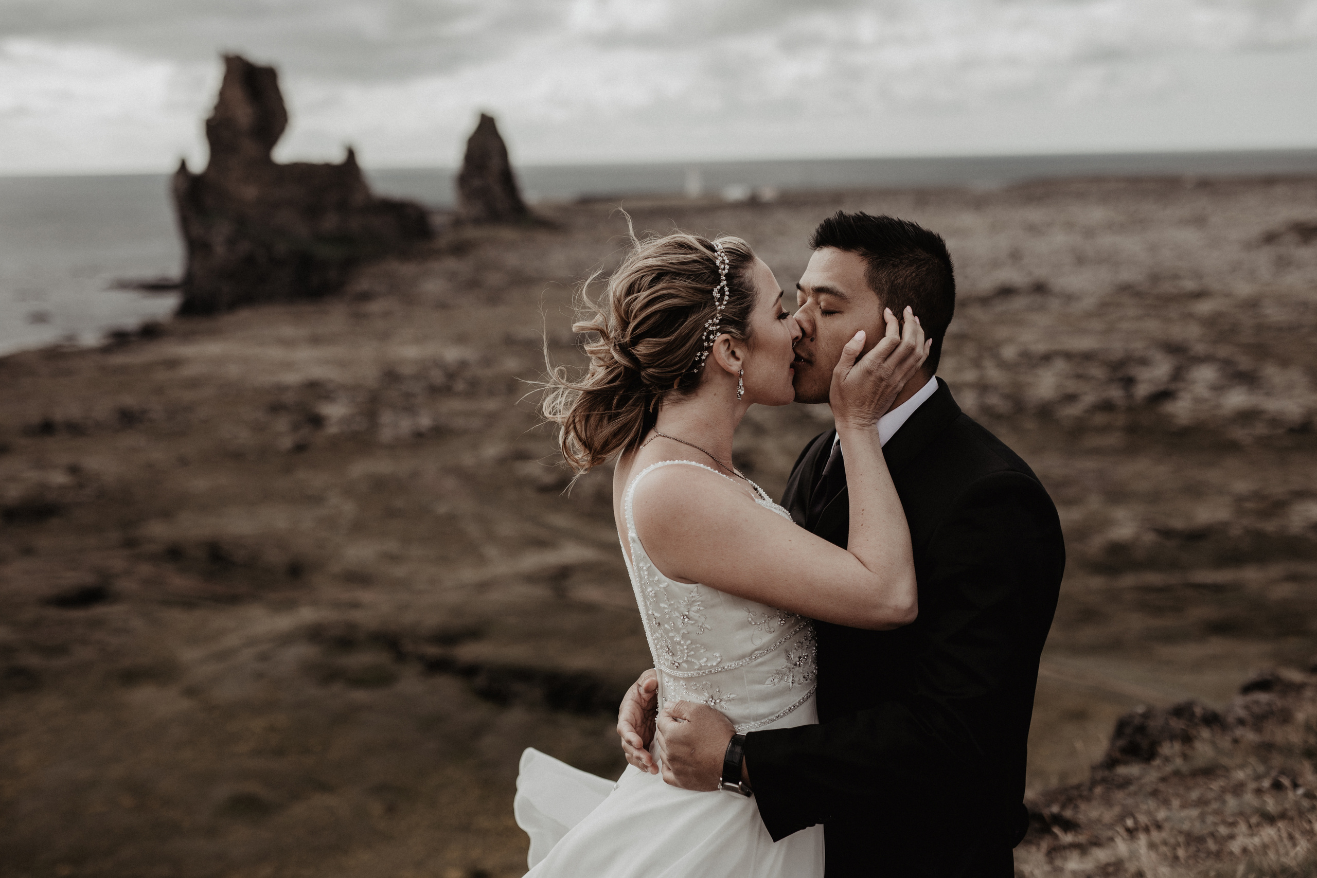 Wedding in Budir Iceland. Iceland elopement photographer & videographer