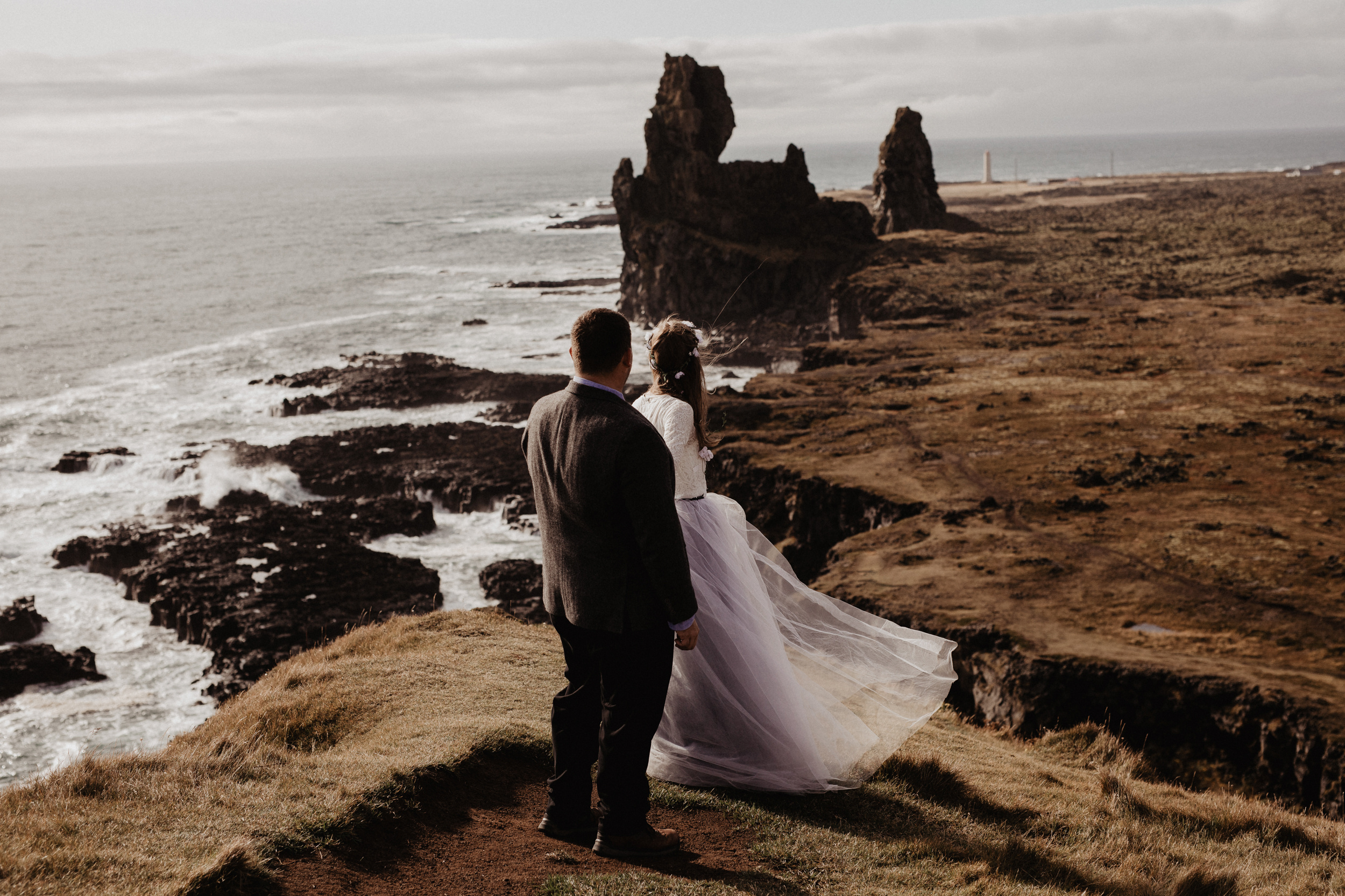 Iceland elopement in Snaefellsnes peninsula. Iceland elopement photographer & videographer