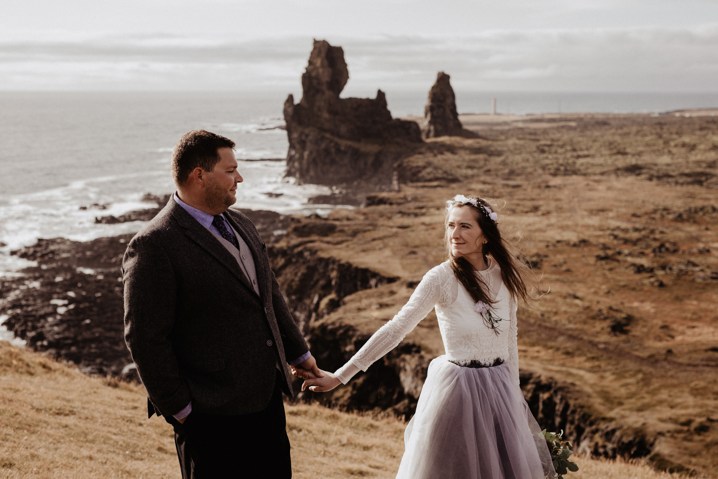 Iceland elopement in Snaefellsnes peninsula. Iceland elopement photographer & videographer