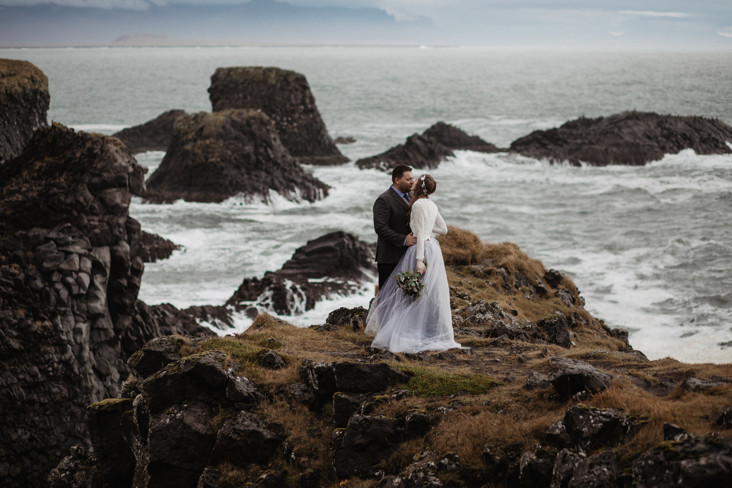 Iceland elopement in Snaefellsnes peninsula. Iceland elopement photographer & videographer