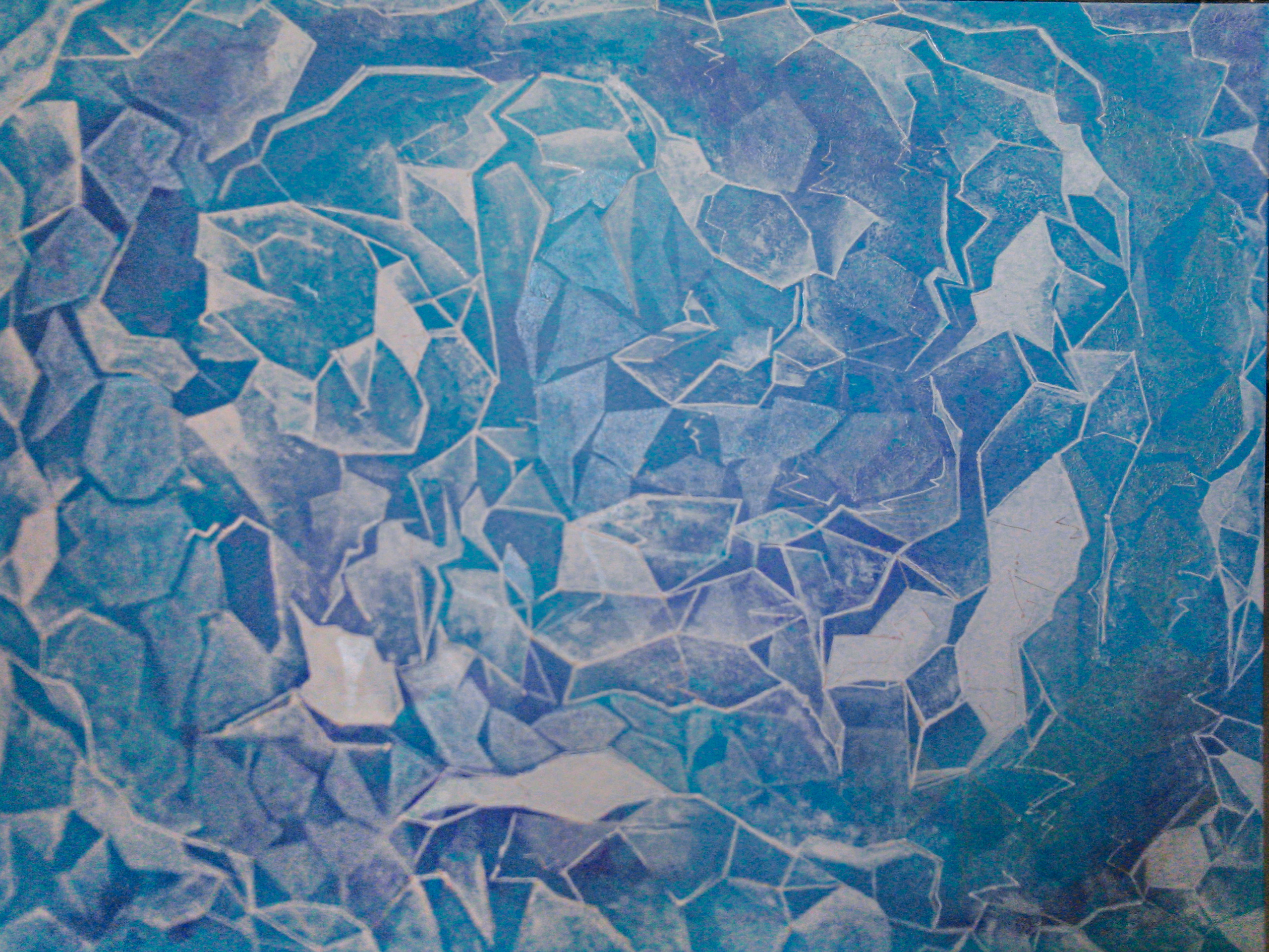 Feeling of ice canvas, acrylic Kathrin Kovshova artbykovshova