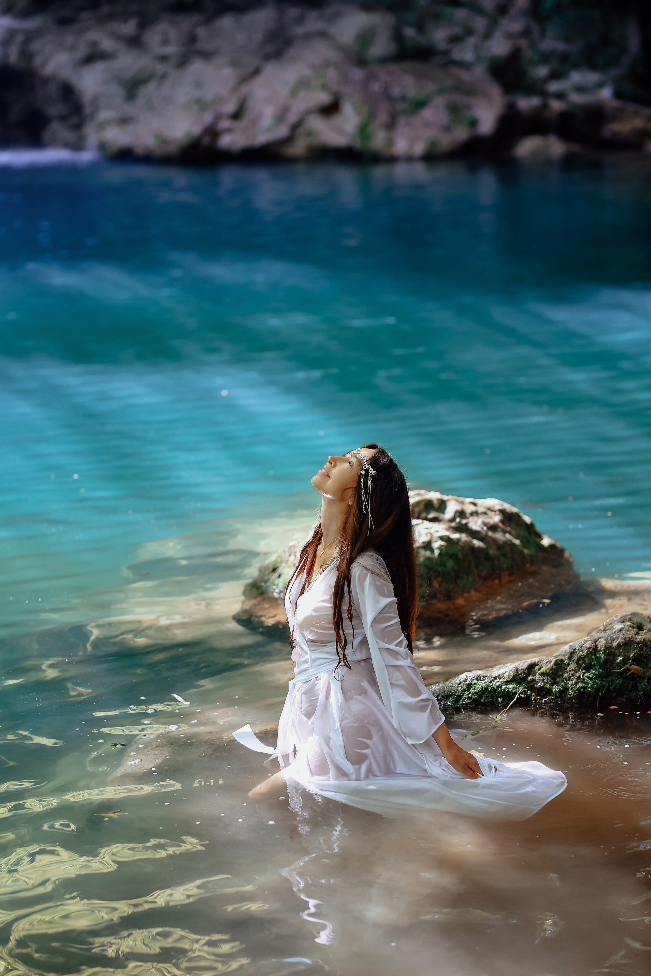 Photoshooting at Kurshunlu waterfall. Photographer in Turkey, Antalya, Kemer, Belek, Side, Kas, Fethiye