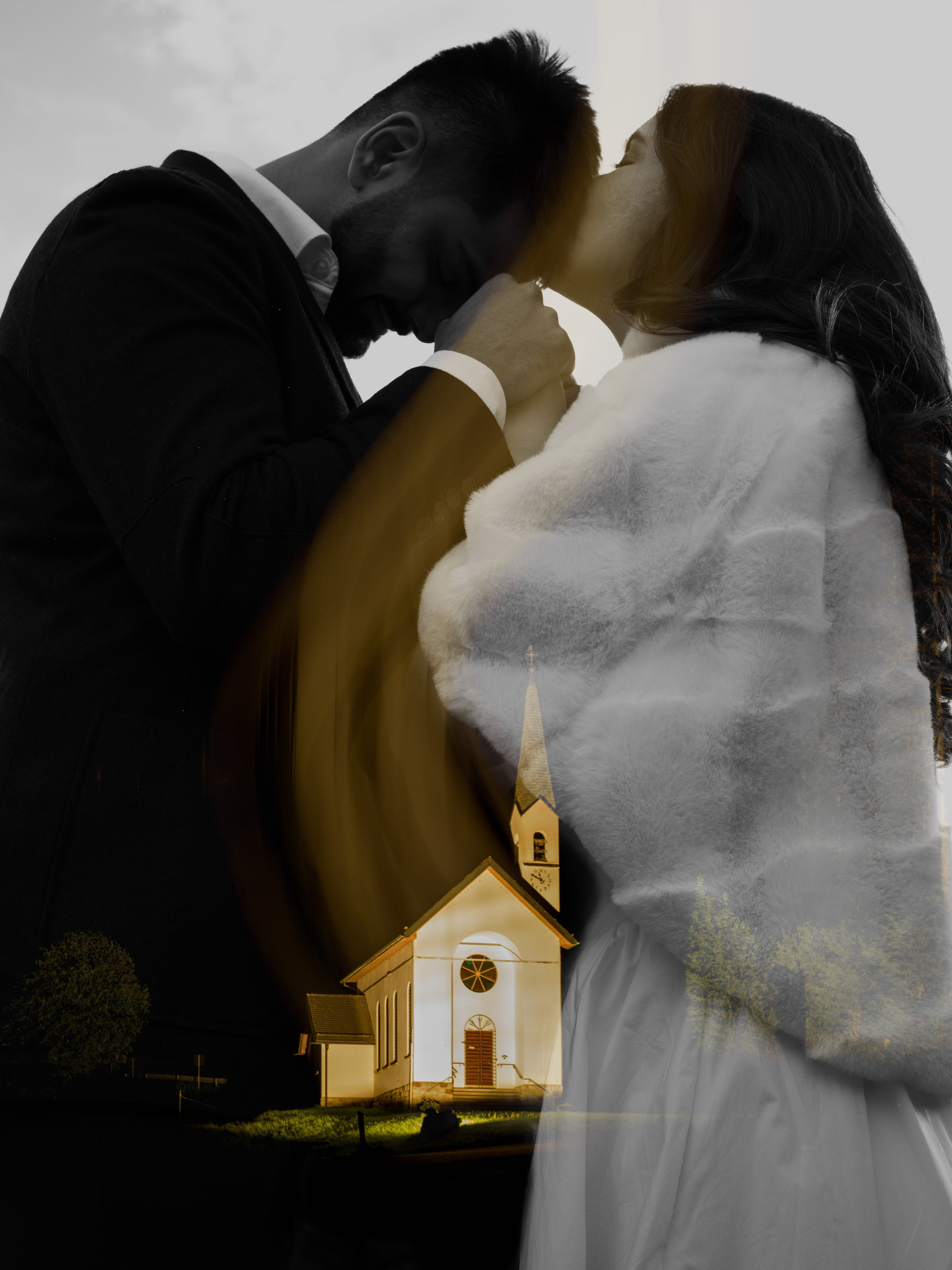 Proposal, Santa Maddalena Church, the Dolomites