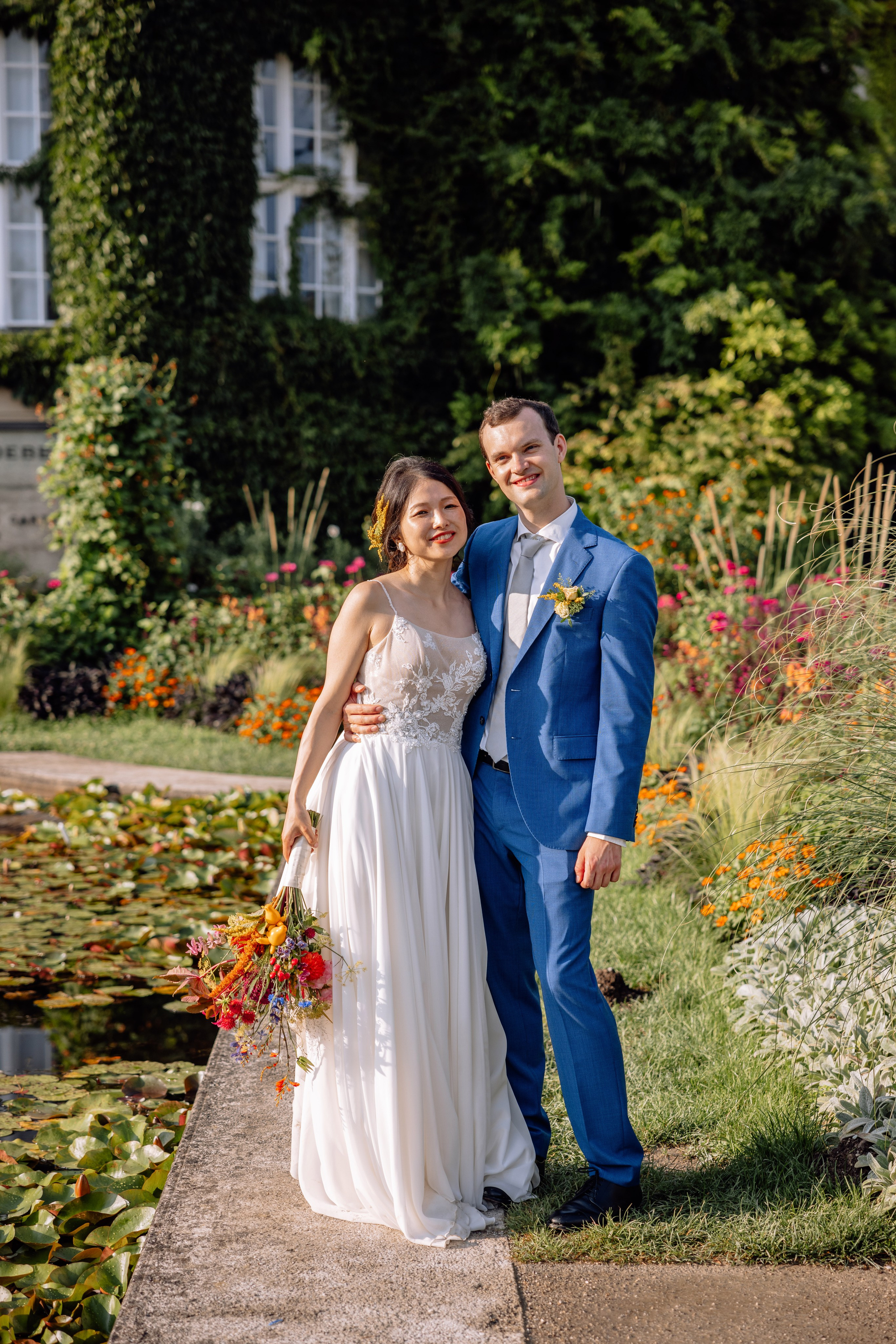 Café im Botanischen Garten. Deutsche - Japanische Hochzeit. Hochzeitsfotograf München Taufe Familienfotograf Tanja Mauke