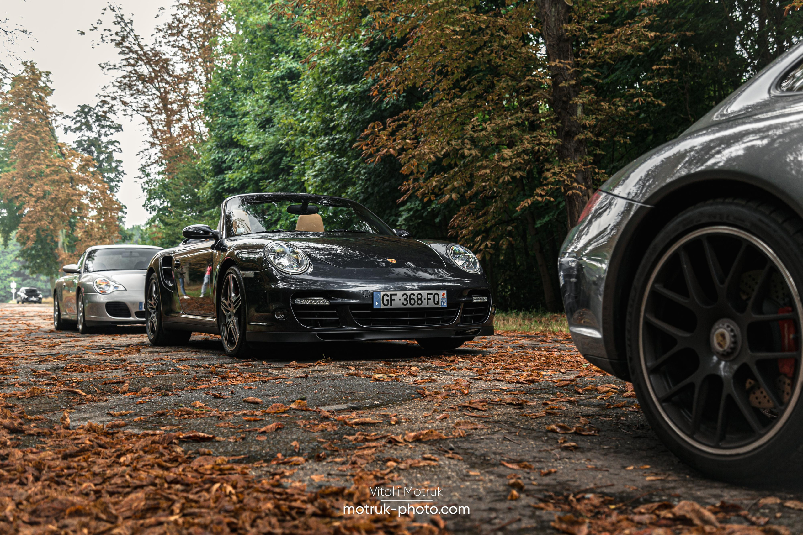 3 Porsches. Photographe de voitures à Paris — Vitalii Motruk