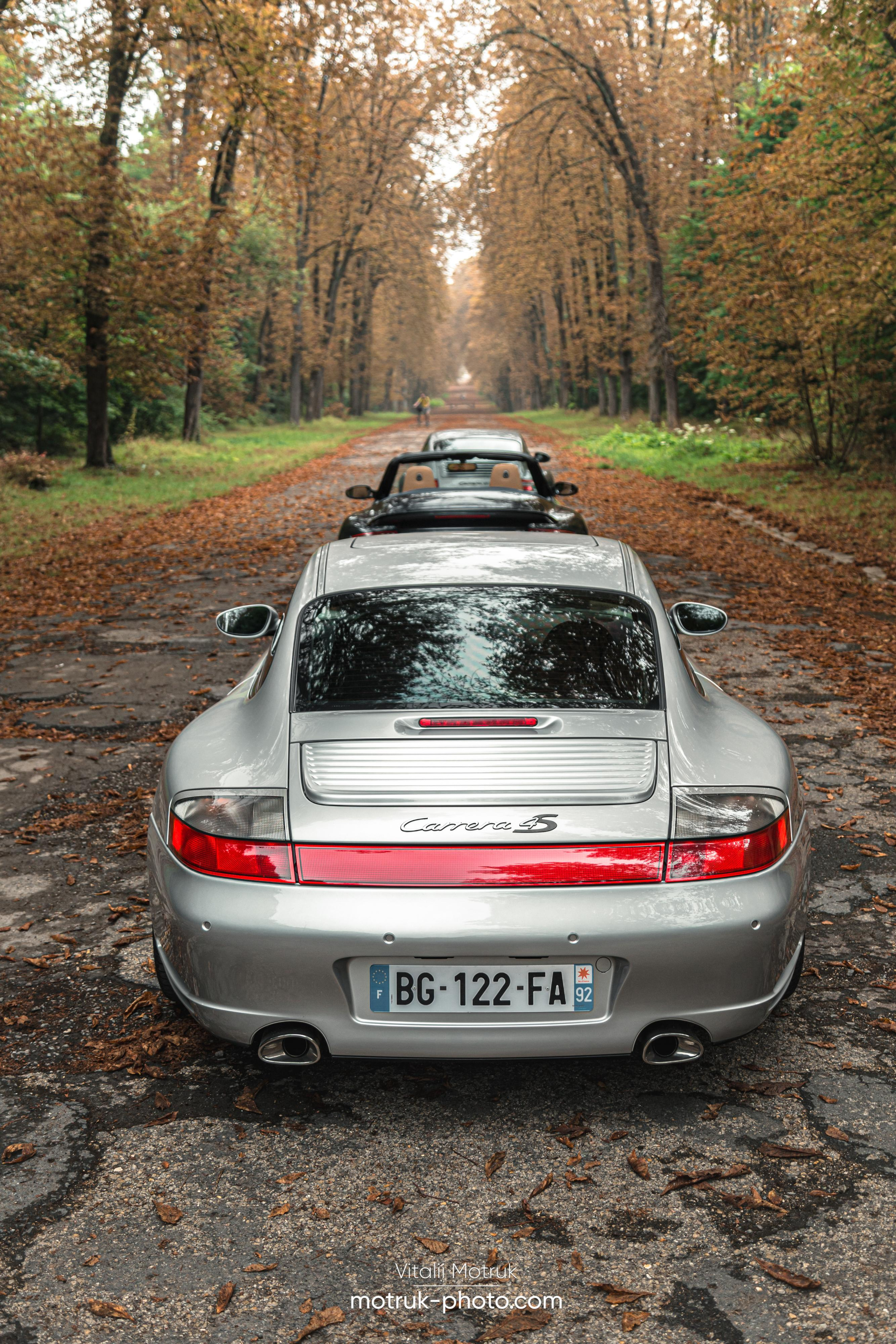 3 Porsches. Photographe de voitures à Paris — Vitalii Motruk