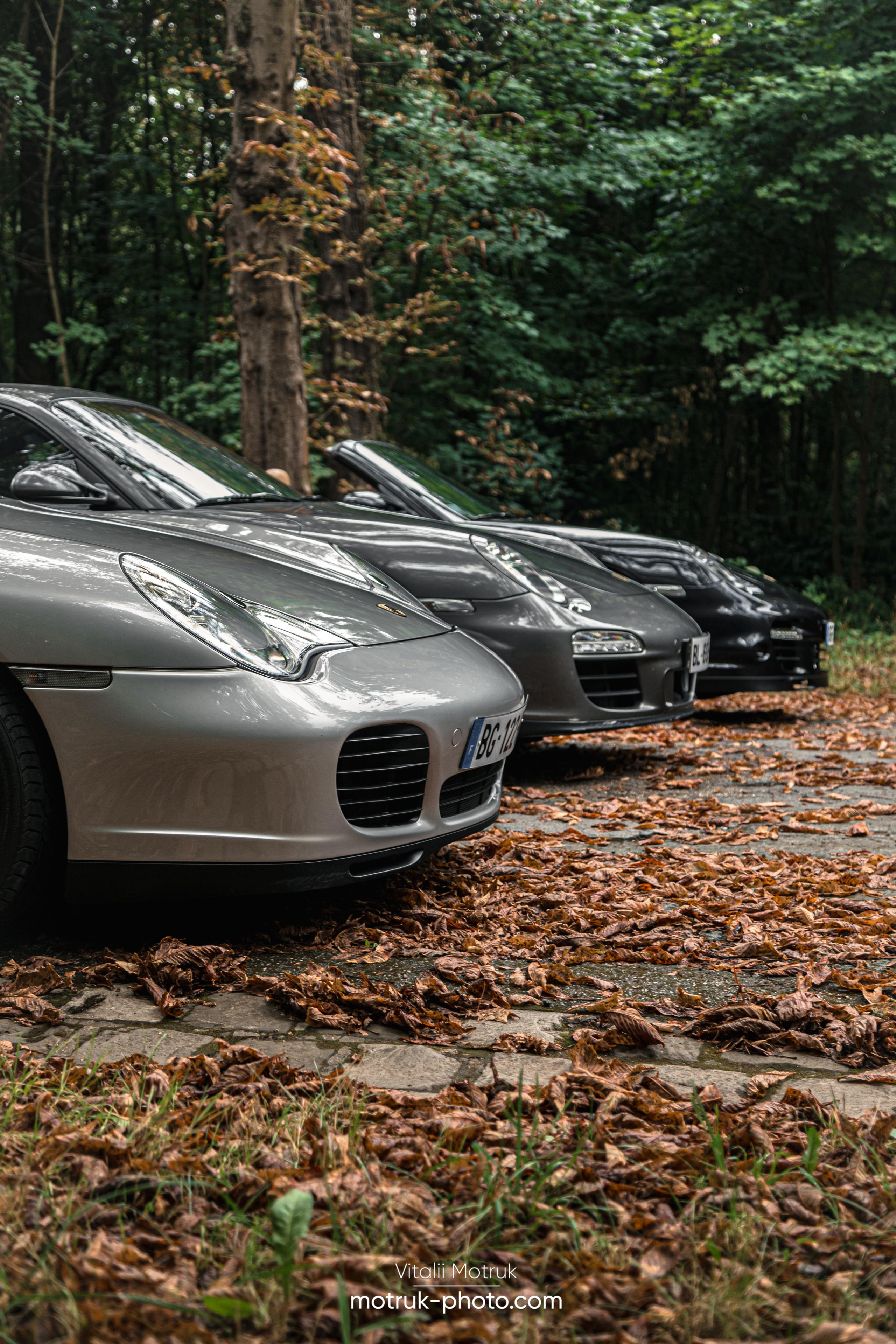 3 Porsches. Photographe de voitures à Paris — Vitalii Motruk