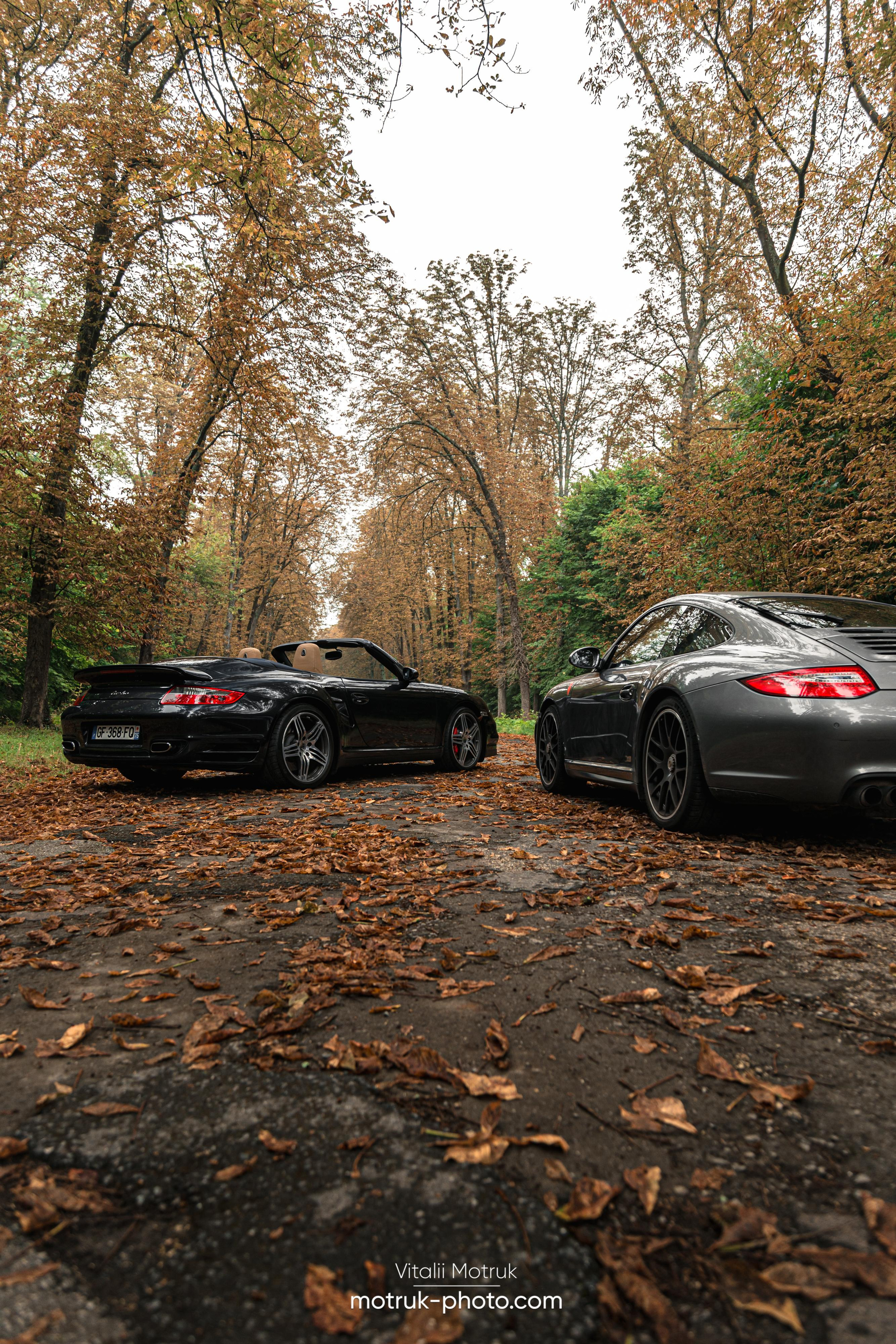 3 Porsches. Photographe de voitures à Paris — Vitalii Motruk