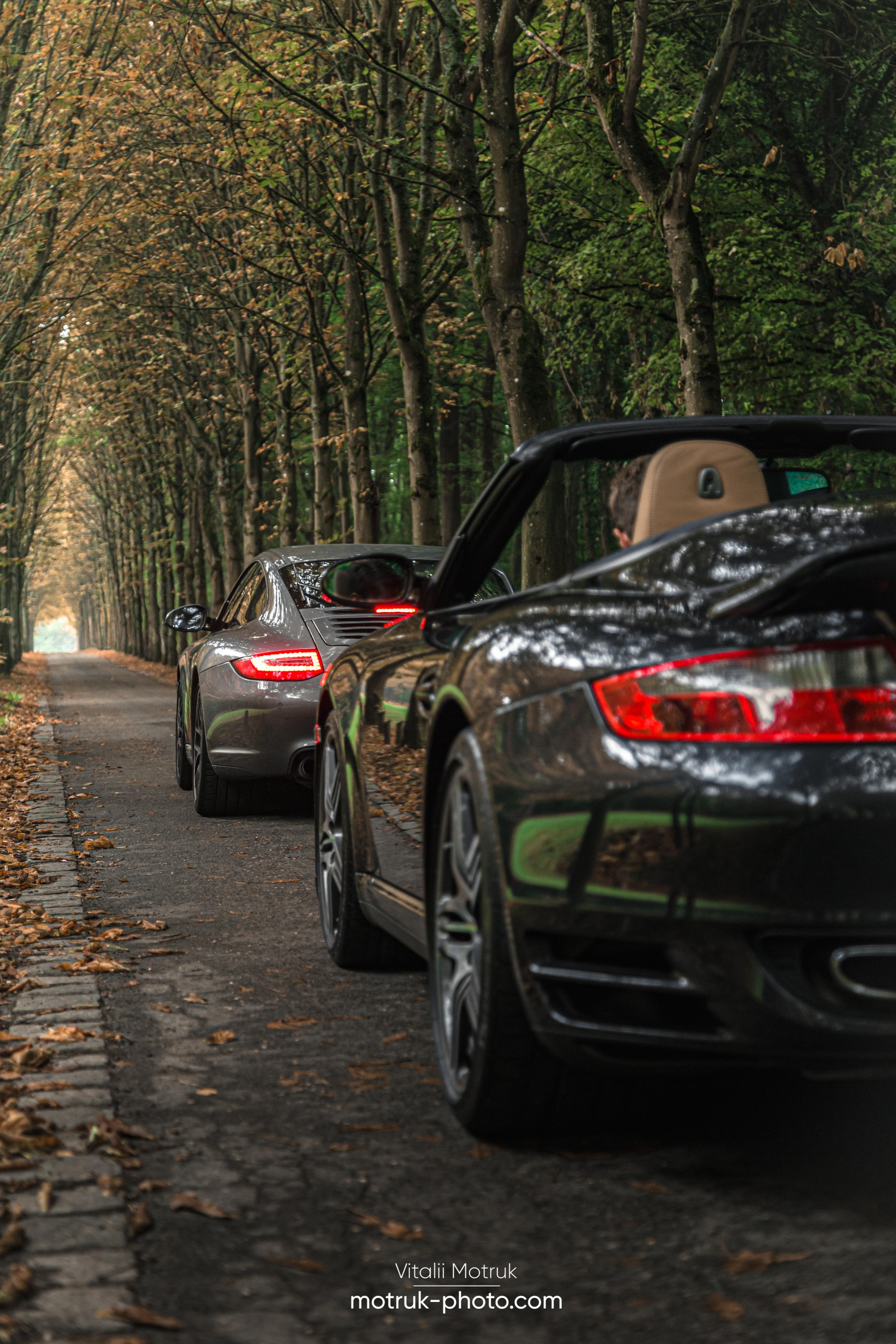3 Porsches. Photographe de voitures à Paris — Vitalii Motruk
