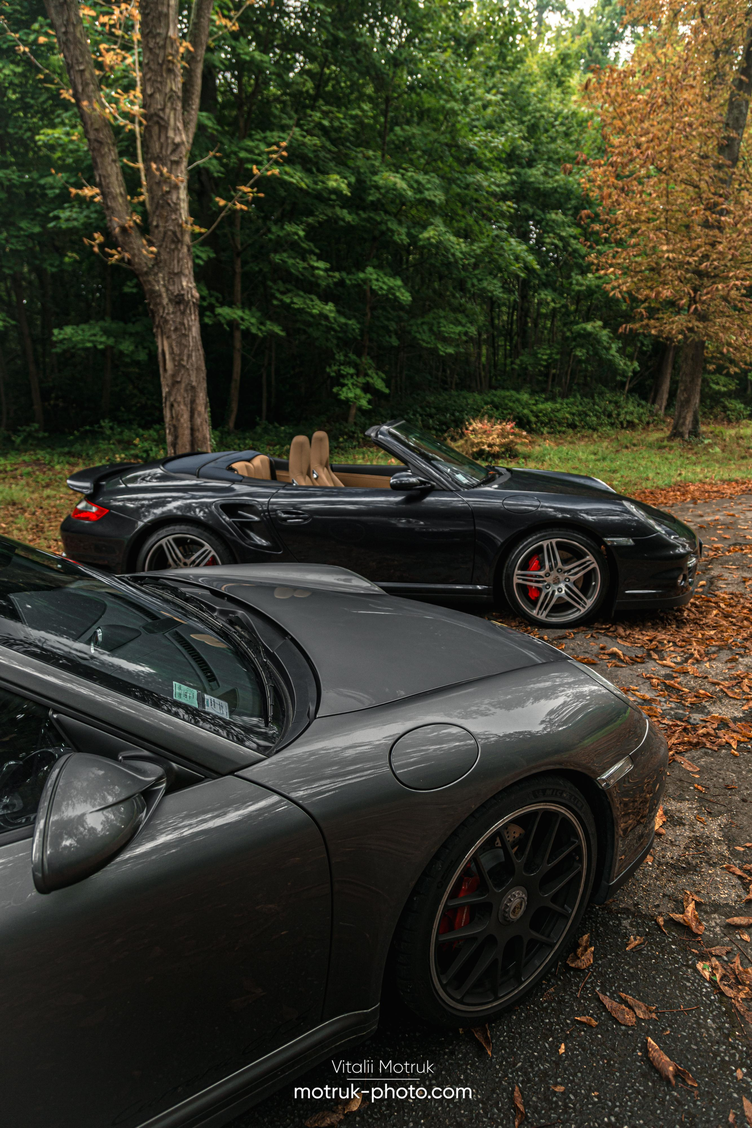 3 Porsches. Photographe de voitures à Paris — Vitalii Motruk