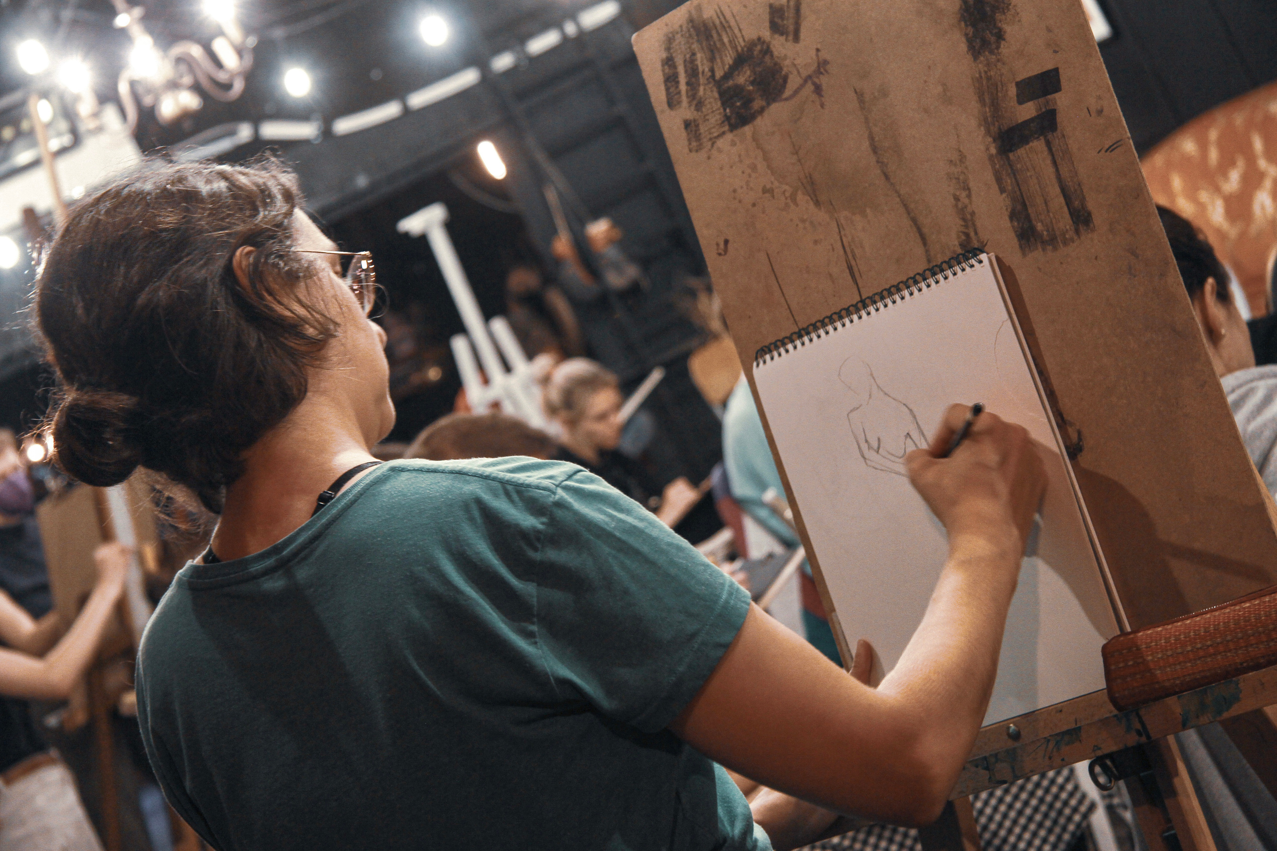 Drink and Draw for Exberliner magazine. Maria Bogachek Photography