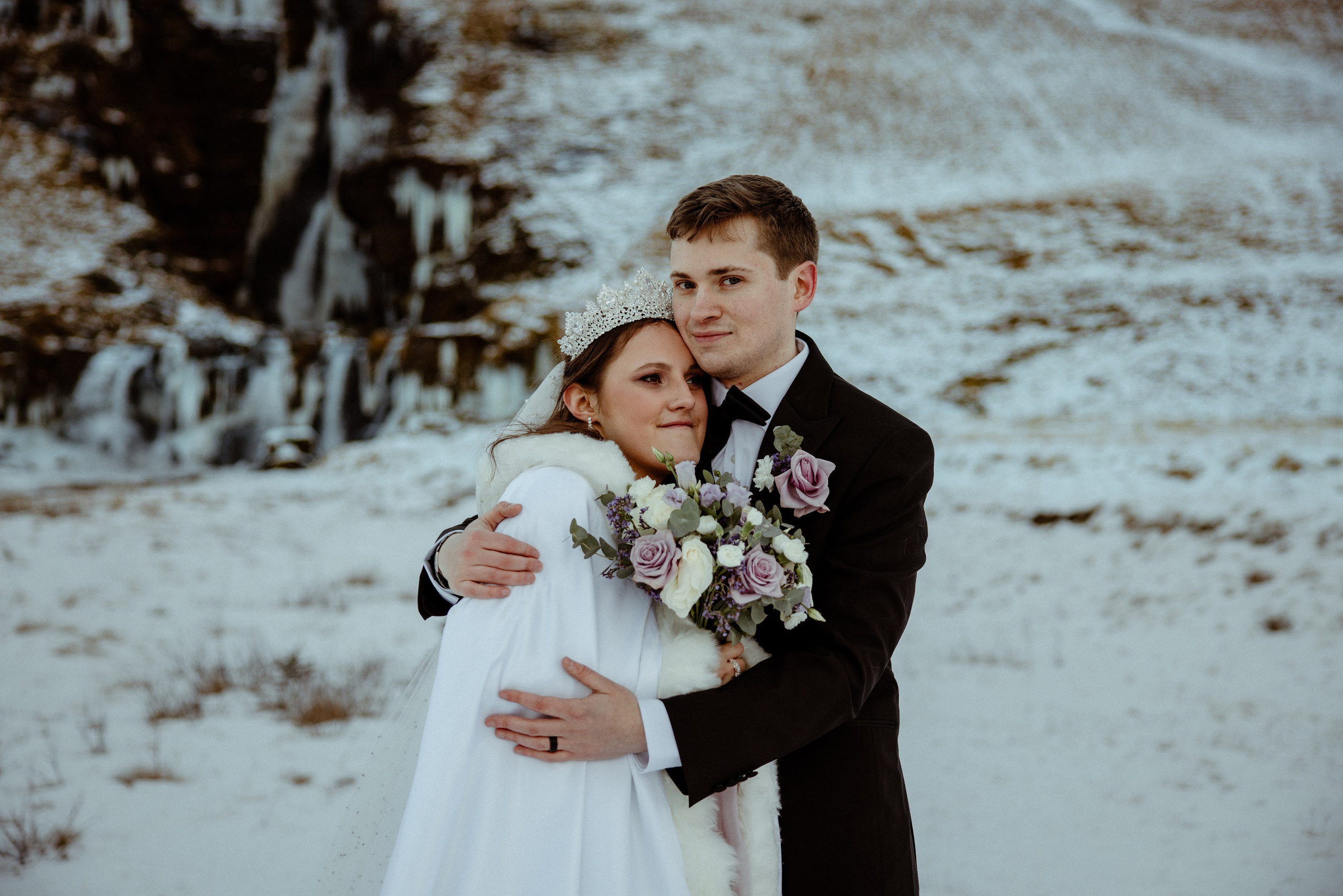 Snowy Elopement in Iceland. Iceland elopement photographer & videographer