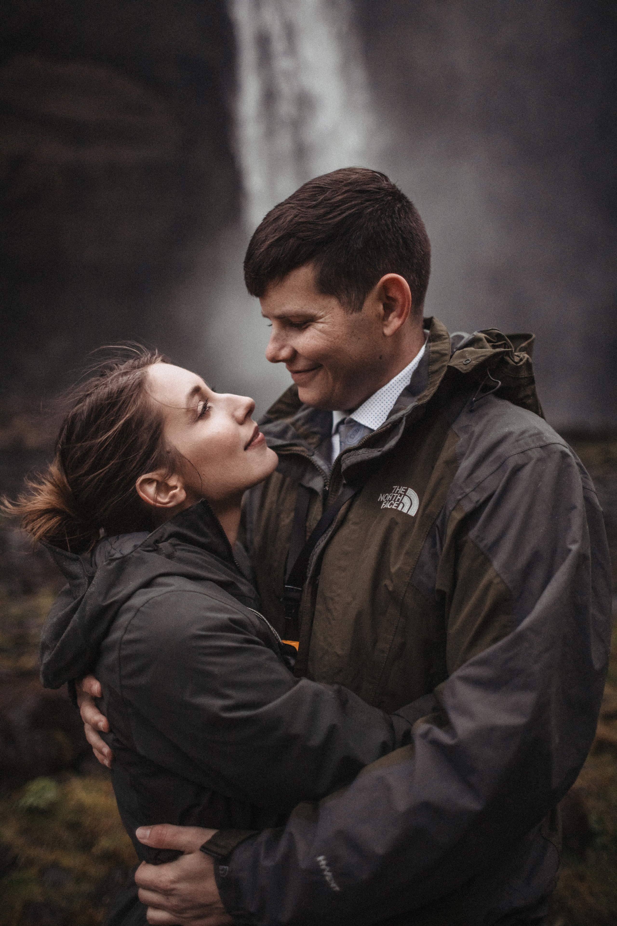 Midnight sun elopement at Haifoss in Iceland. Iceland elopement photographer & videographer