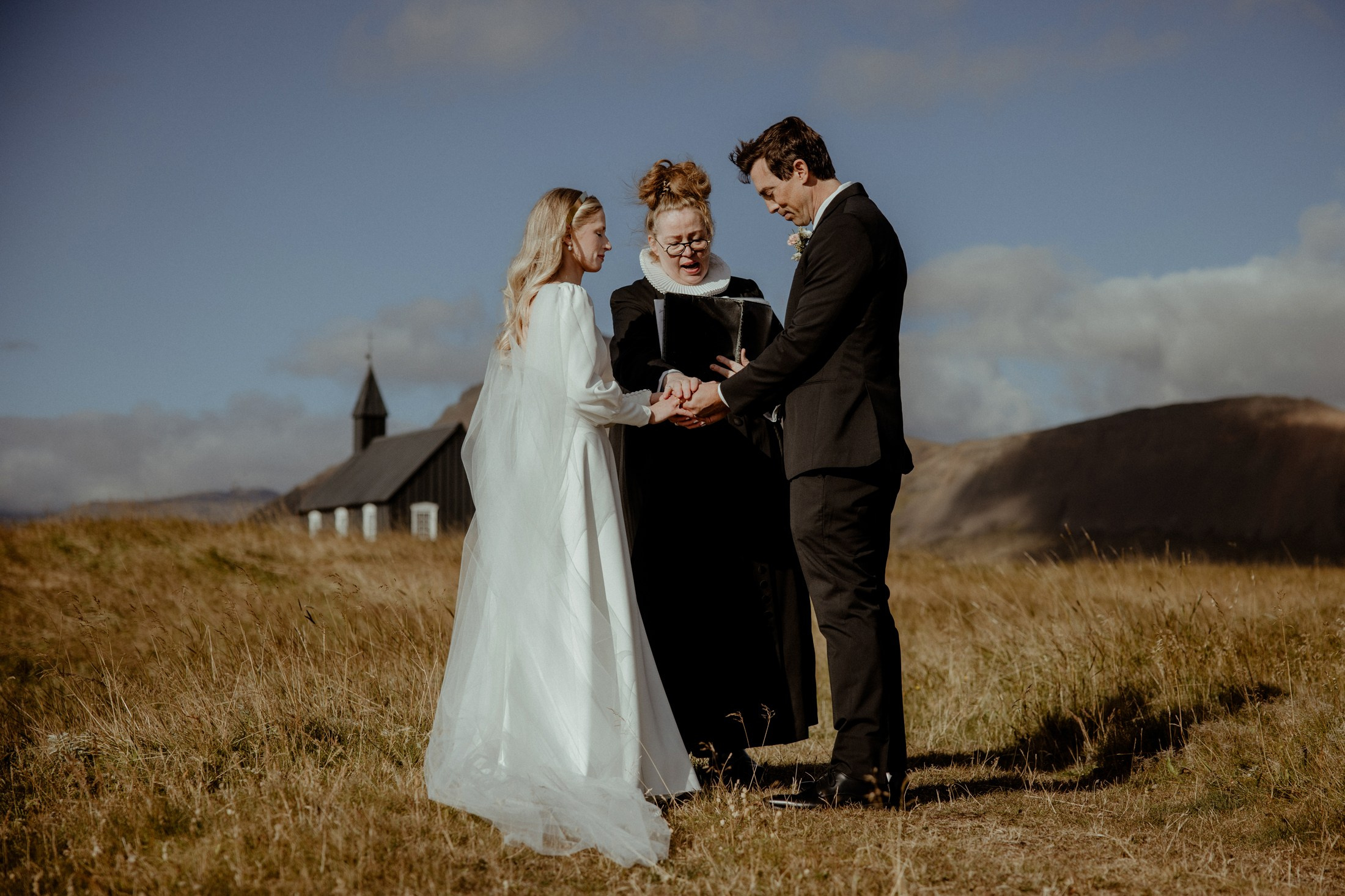 Iceland elopement at Budir Black Church | Snæfellsnes wedding by Iceland elopement photographer & videographer. Iceland elopement photographer & videographer