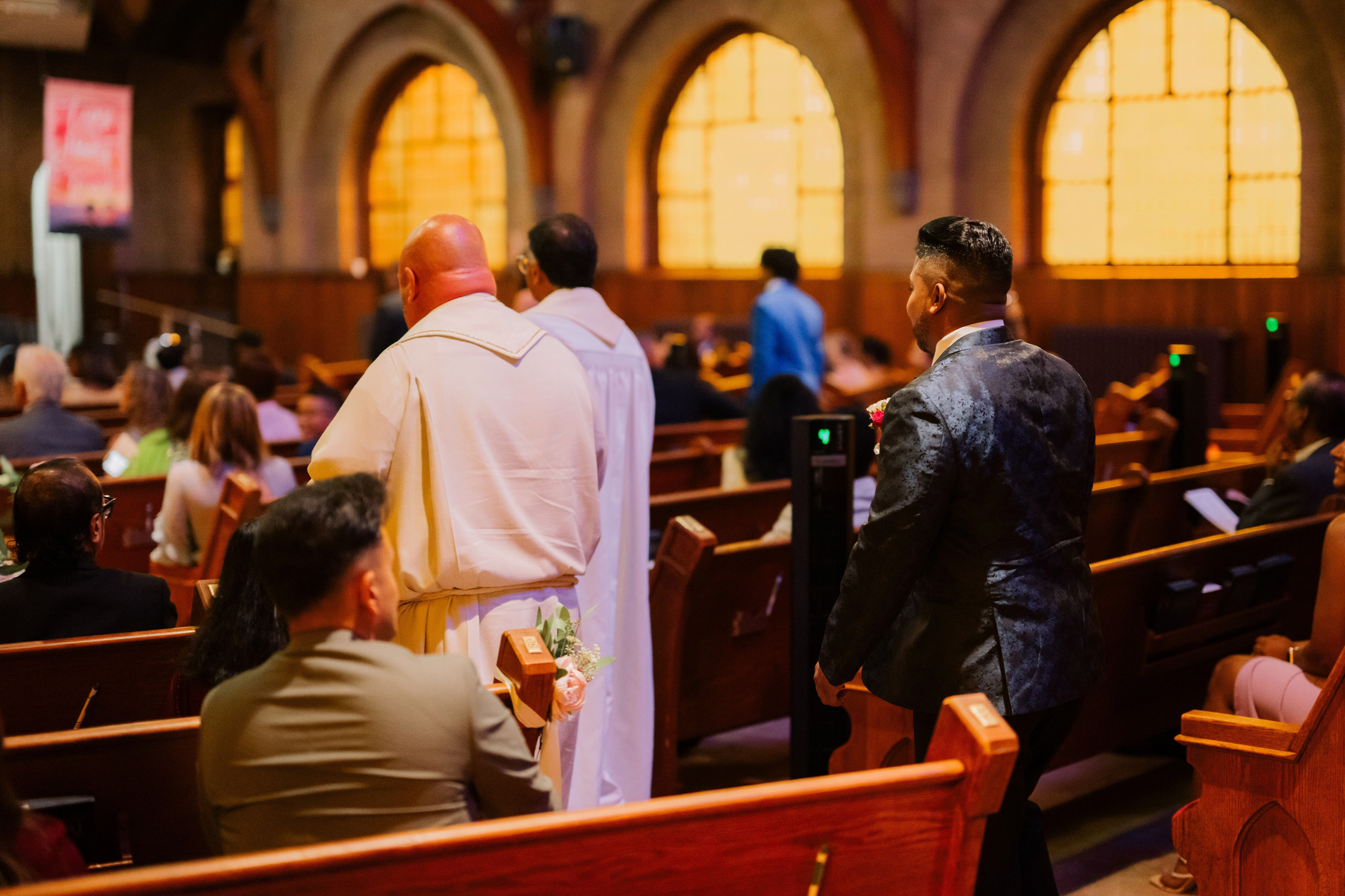 a man in a white robe