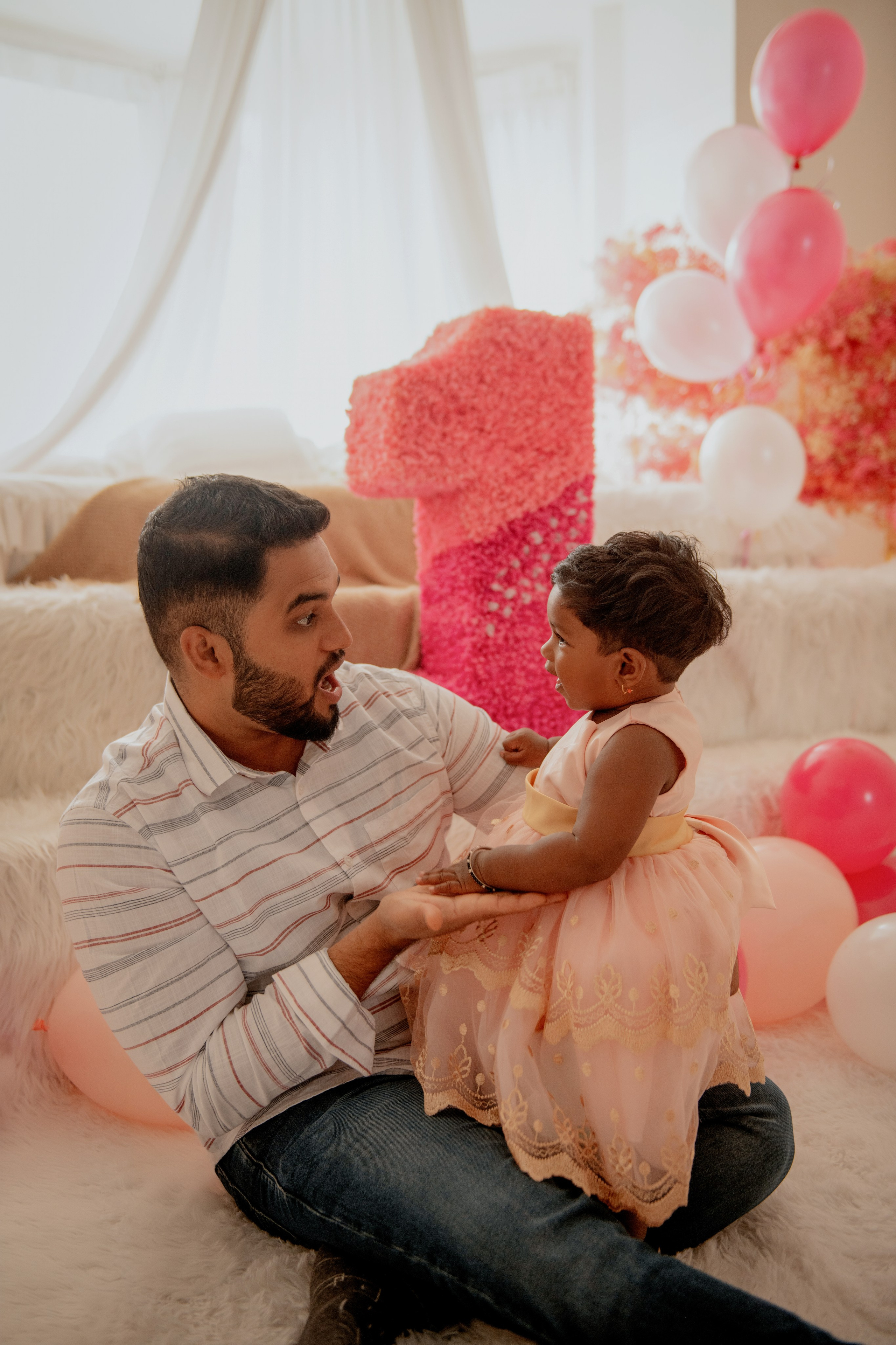 Birthday photoshoot in the studio in the centre of Prague. Professional photographer in Prague Anastasia Haritonova