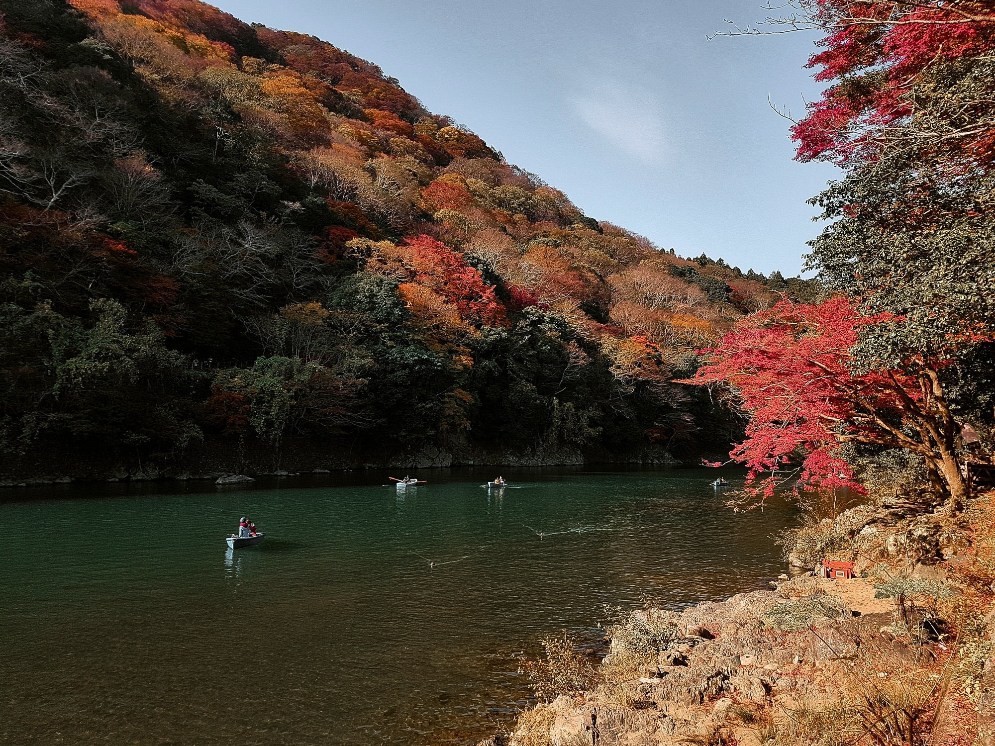 Hozu River Arashiyama boat cruise Kyoto Japan