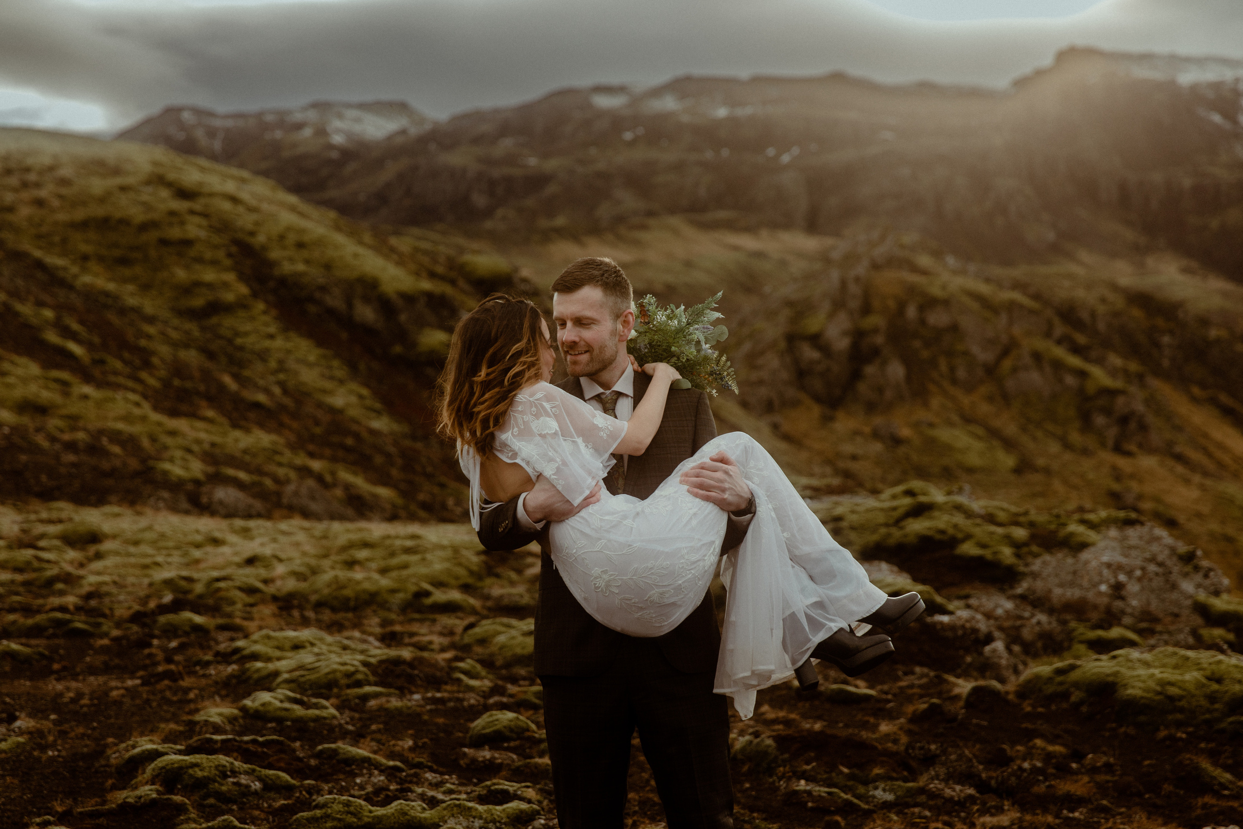 Iceland Private Waterfall Elopement. Iceland elopement photographer & videographer