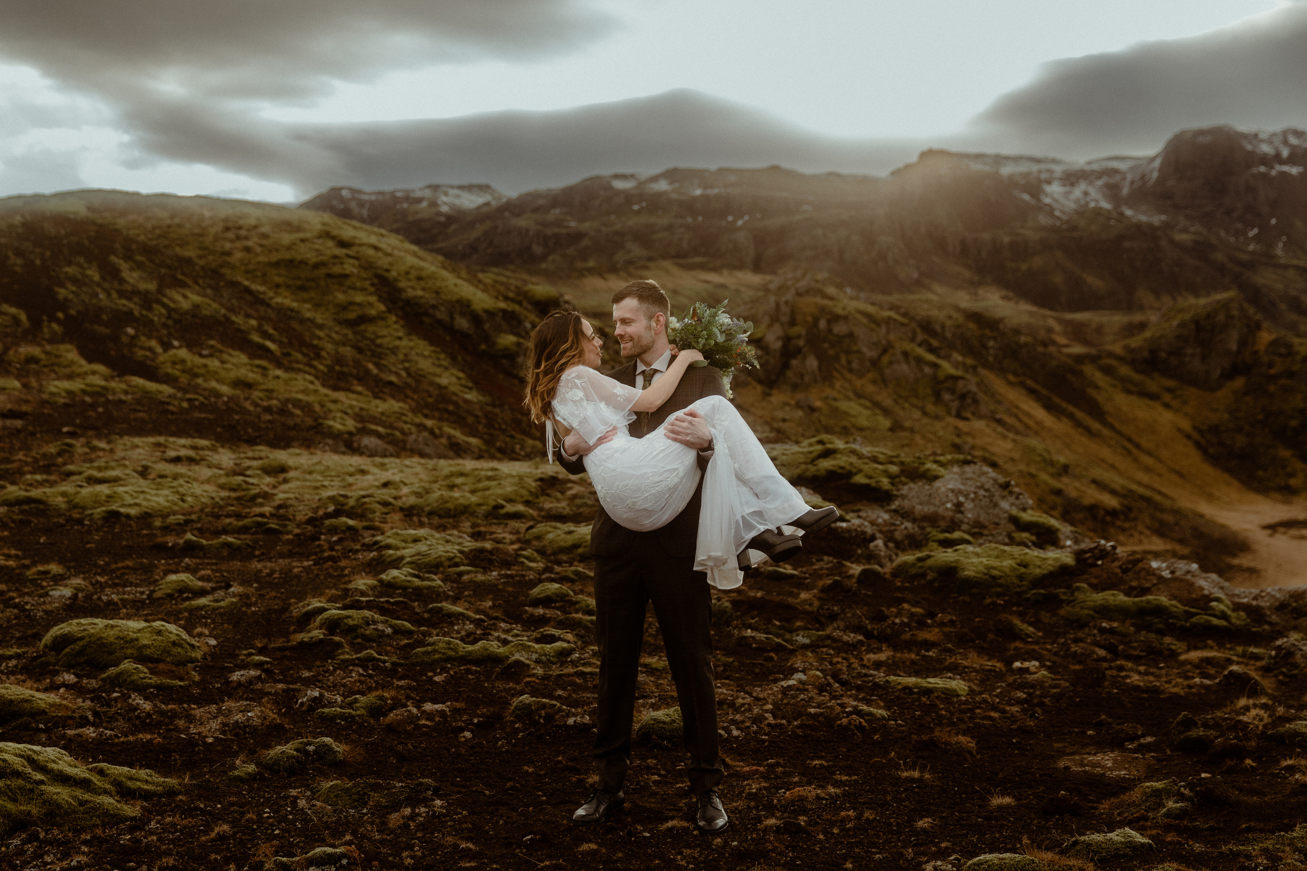 Iceland Private Waterfall Elopement. Iceland elopement photographer & videographer