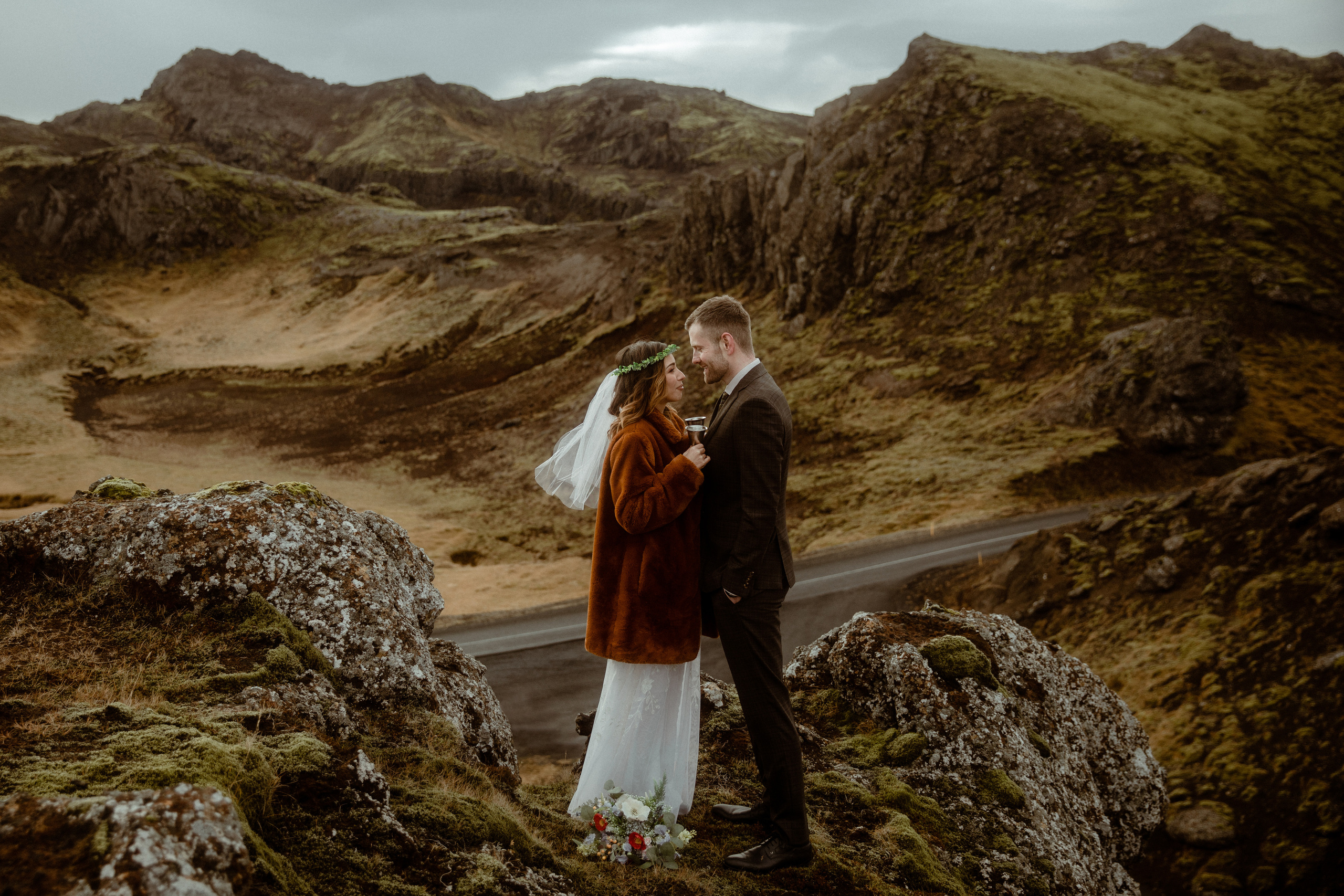 Iceland Private Waterfall Elopement. Iceland elopement photographer & videographer