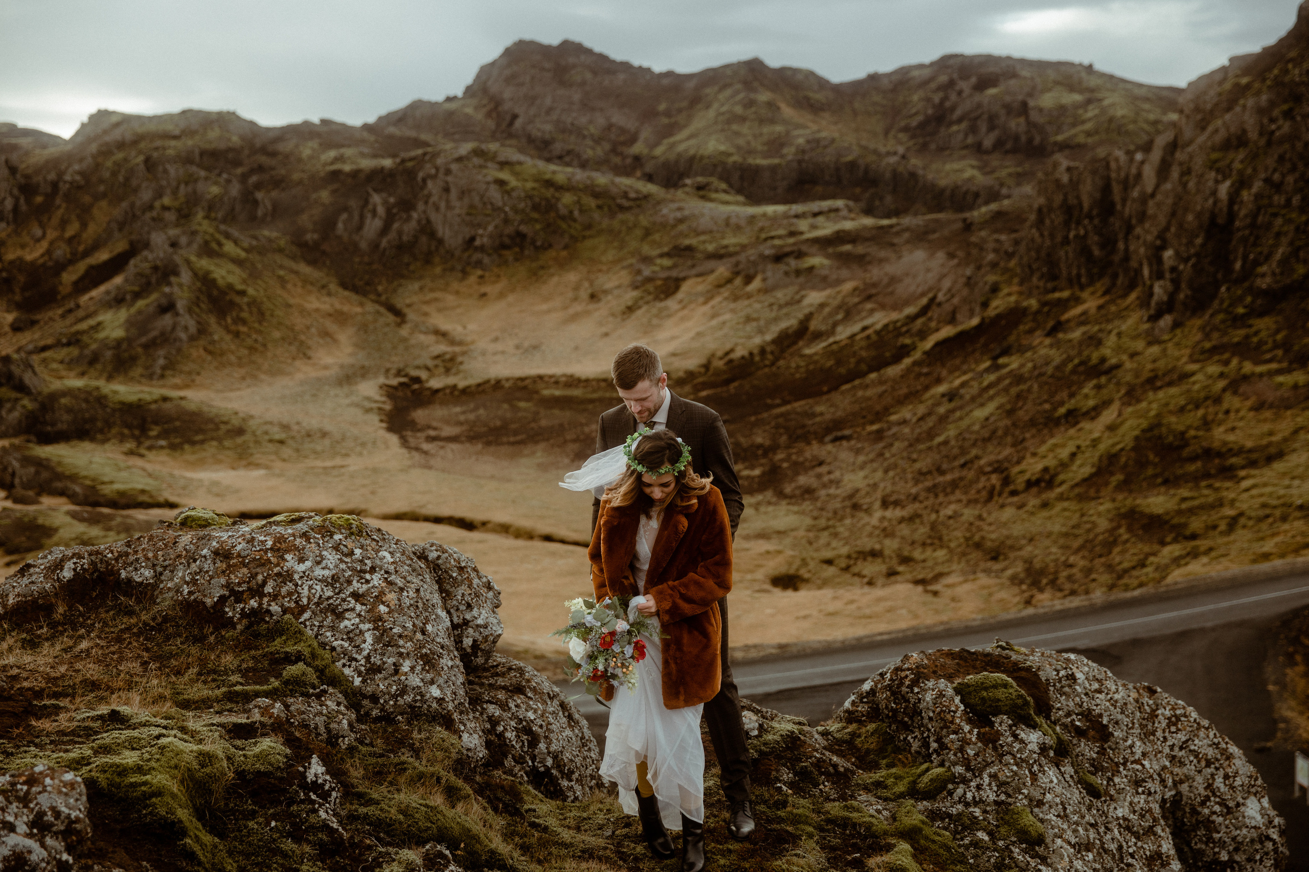 Iceland Private Waterfall Elopement. Iceland elopement photographer & videographer