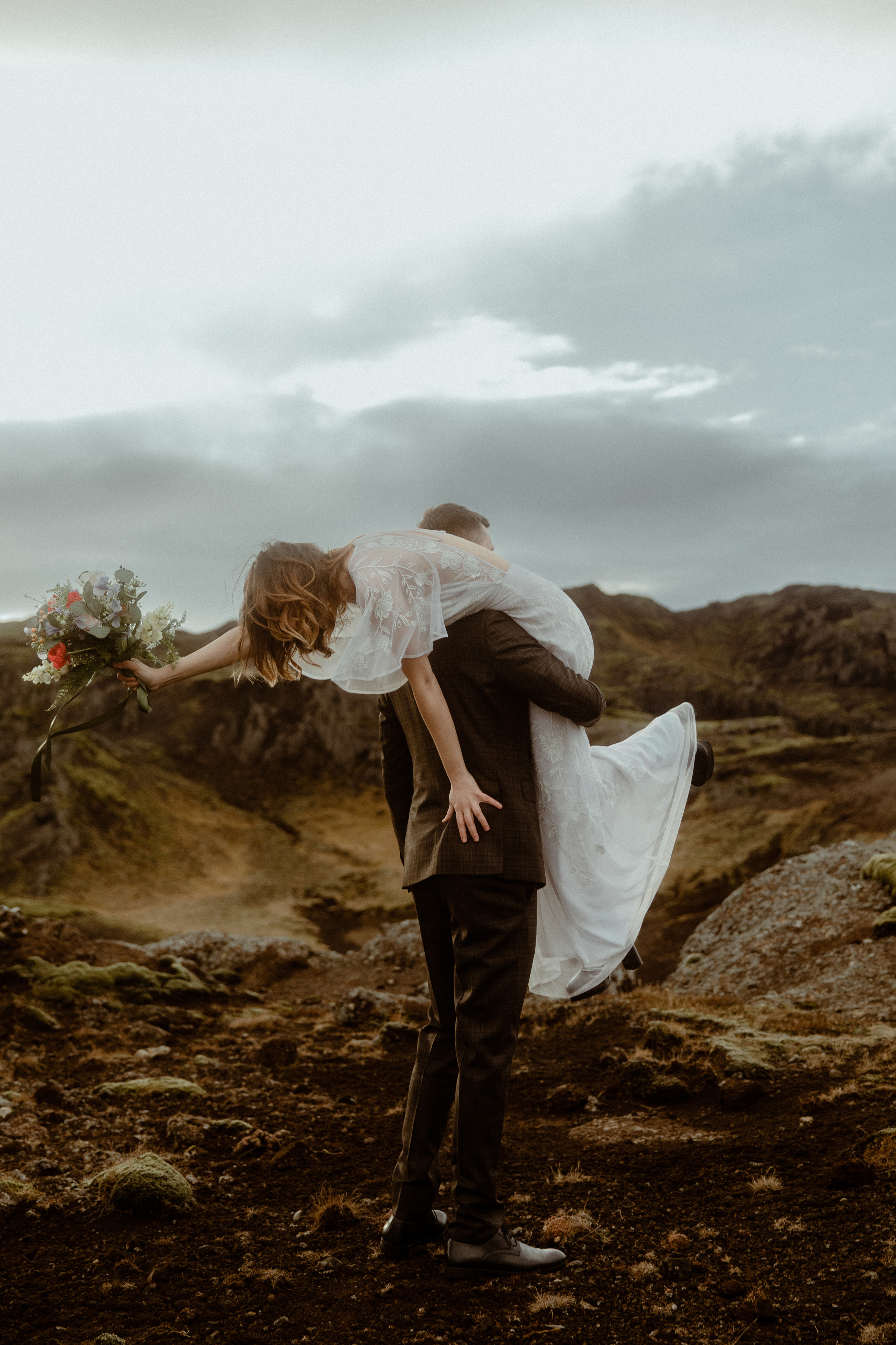 Iceland Private Waterfall Elopement. Iceland elopement photographer & videographer