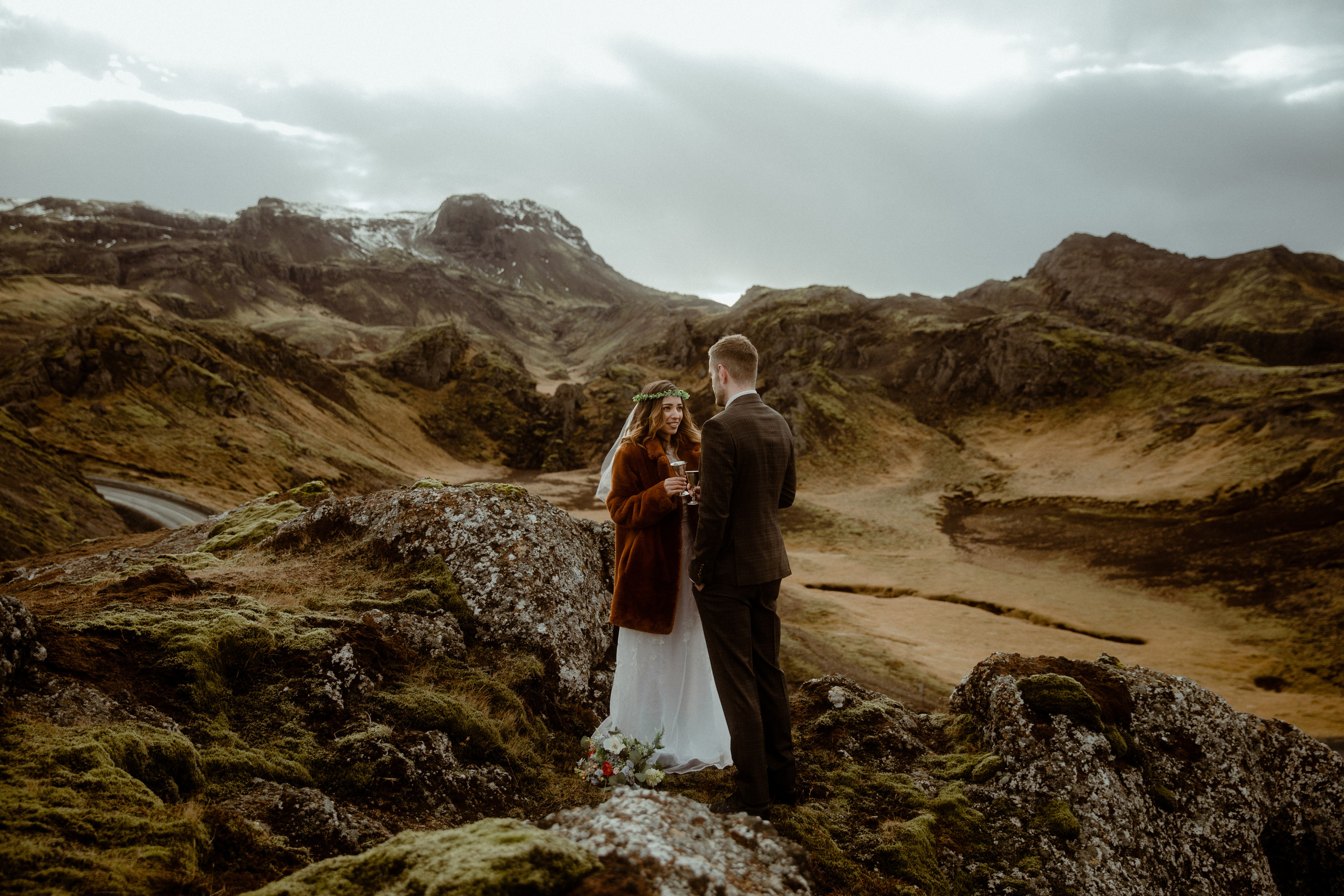 Iceland Private Waterfall Elopement. Iceland elopement photographer & videographer