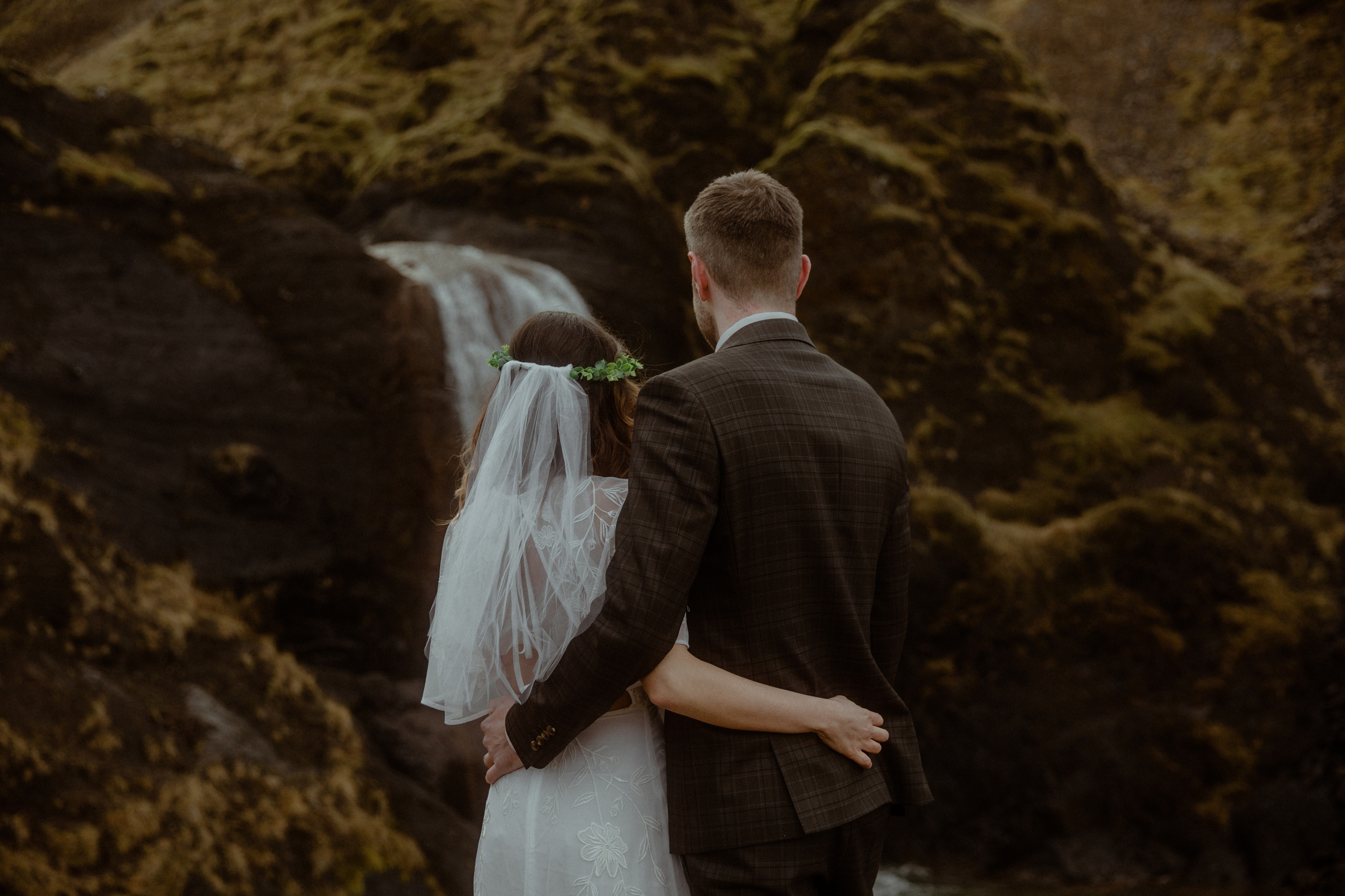 Iceland Private Waterfall Elopement. Iceland elopement photographer & videographer