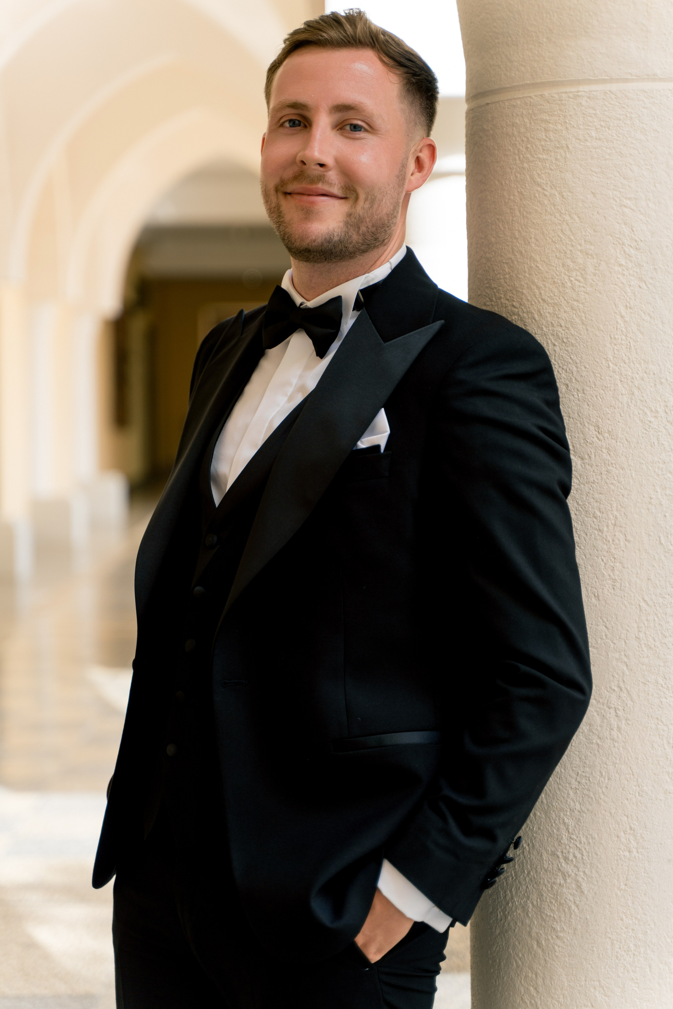 Groom portrait by wedding photographer in Abu Dhabi