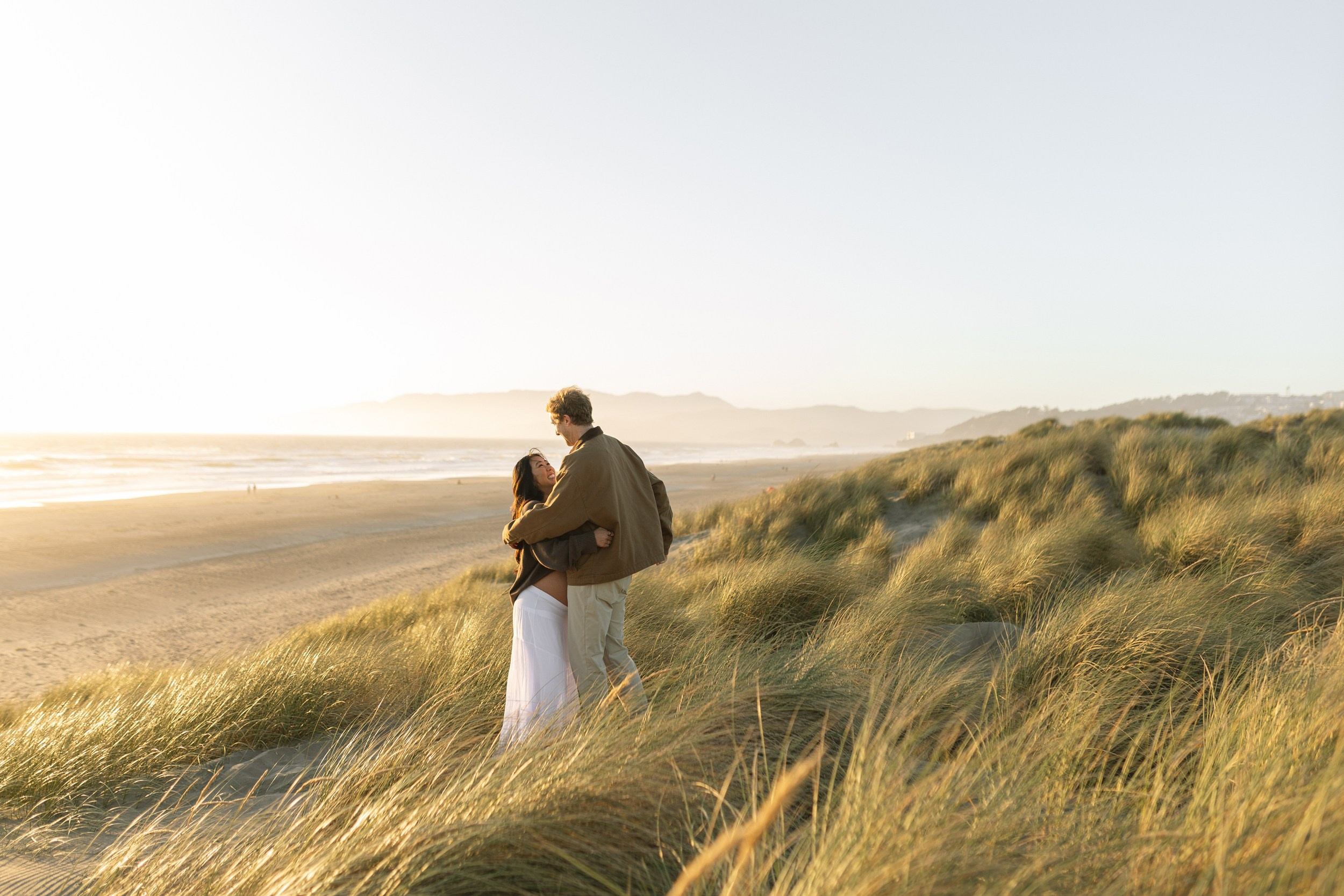 Bay Area Maternity Sunset Photo Session at Ocean Beach