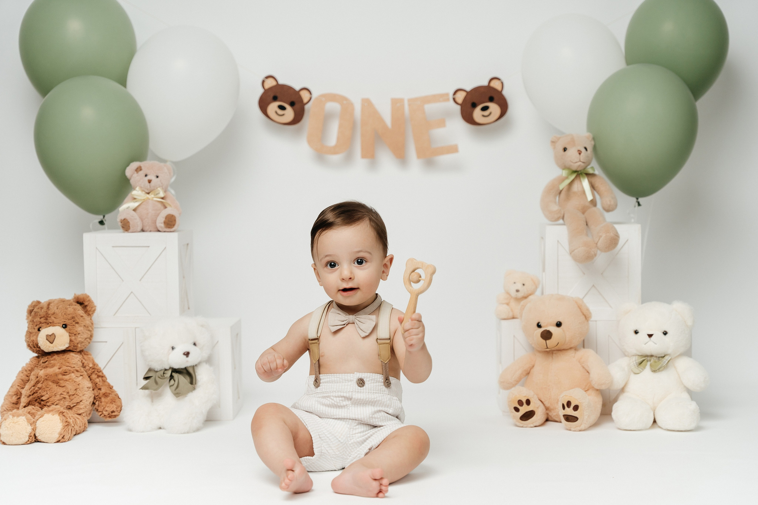 Teddy Bear One Year Cake Smash Photos. Newborn and family photographer. Hills District. Sydney