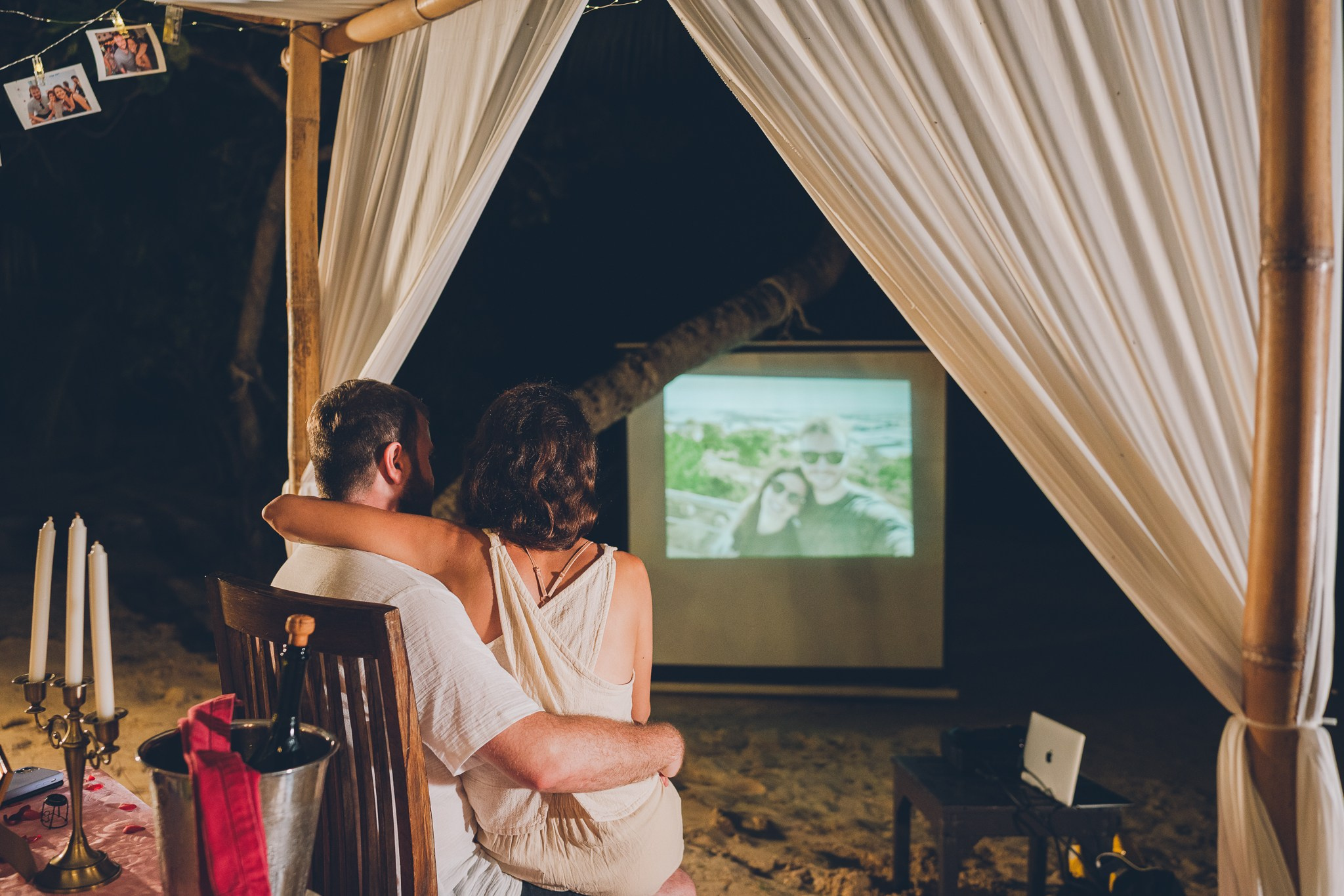 Private cinema. Romantic proposal on Koh Samui, Thailand
