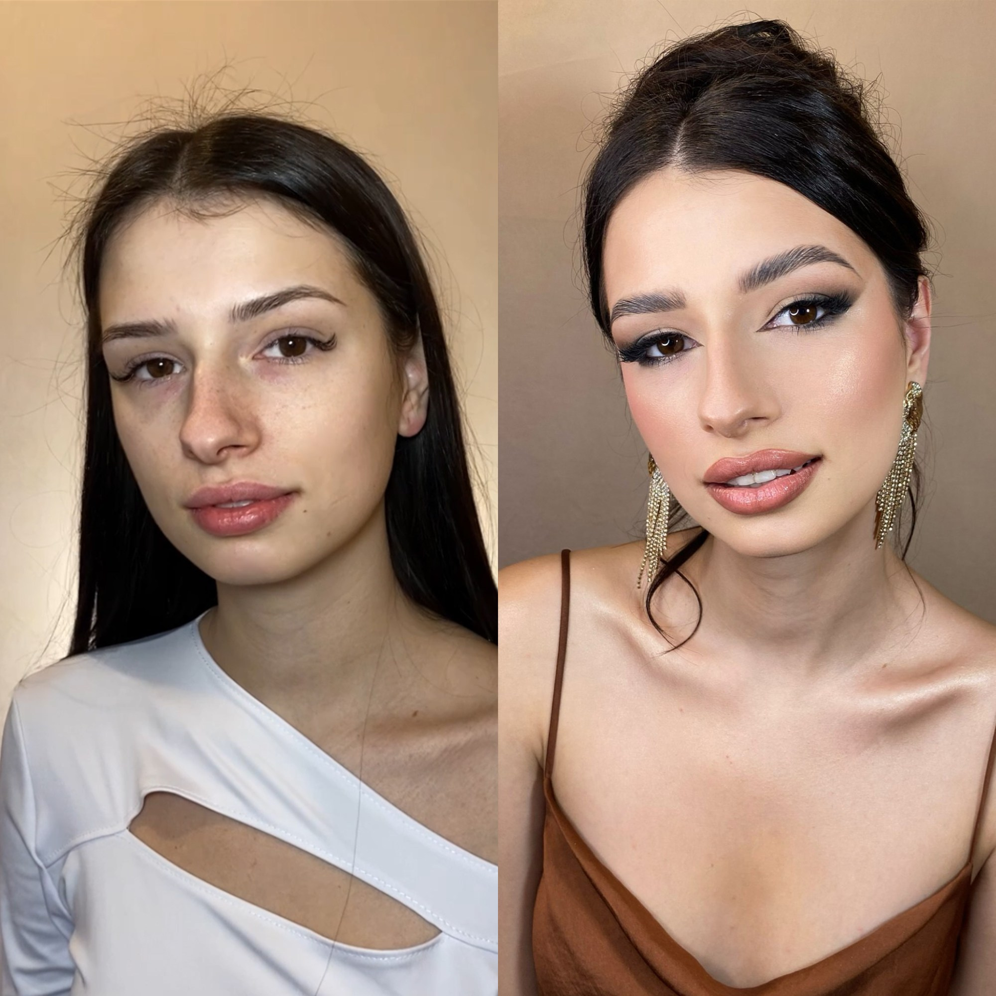 Glam and an up-do hairstyle for Lola