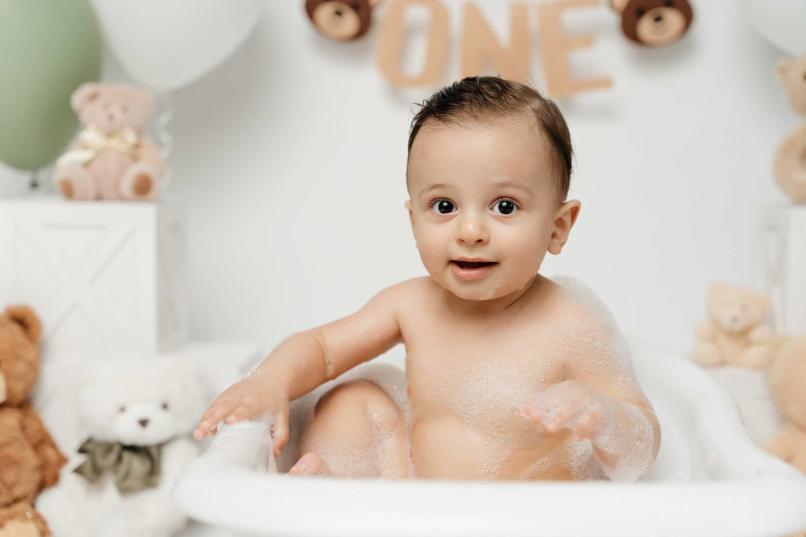 Teddy Bear One Year Cake Smash Photos. Newborn and family photographer. Hills District. Sydney