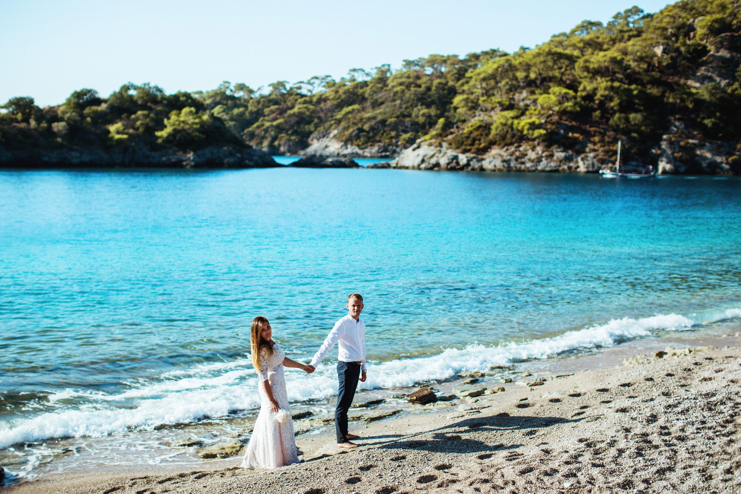 Свадебная фотосессия на пляже в бухте Олюдениз, Фетхие. Фотограф в Каппадокии / Julia Ganch
