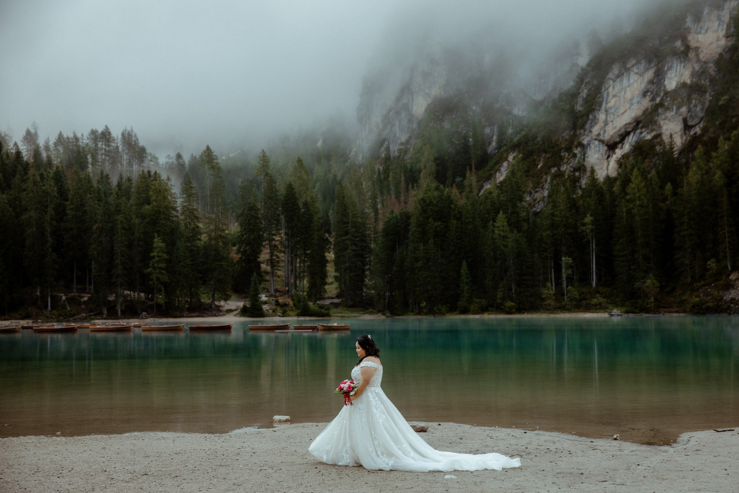 Secret Dolomites elopement at Lago di Braies & Cadini di Misurina | Best place to elope in Italy. Iceland elopement photographer & videographer
