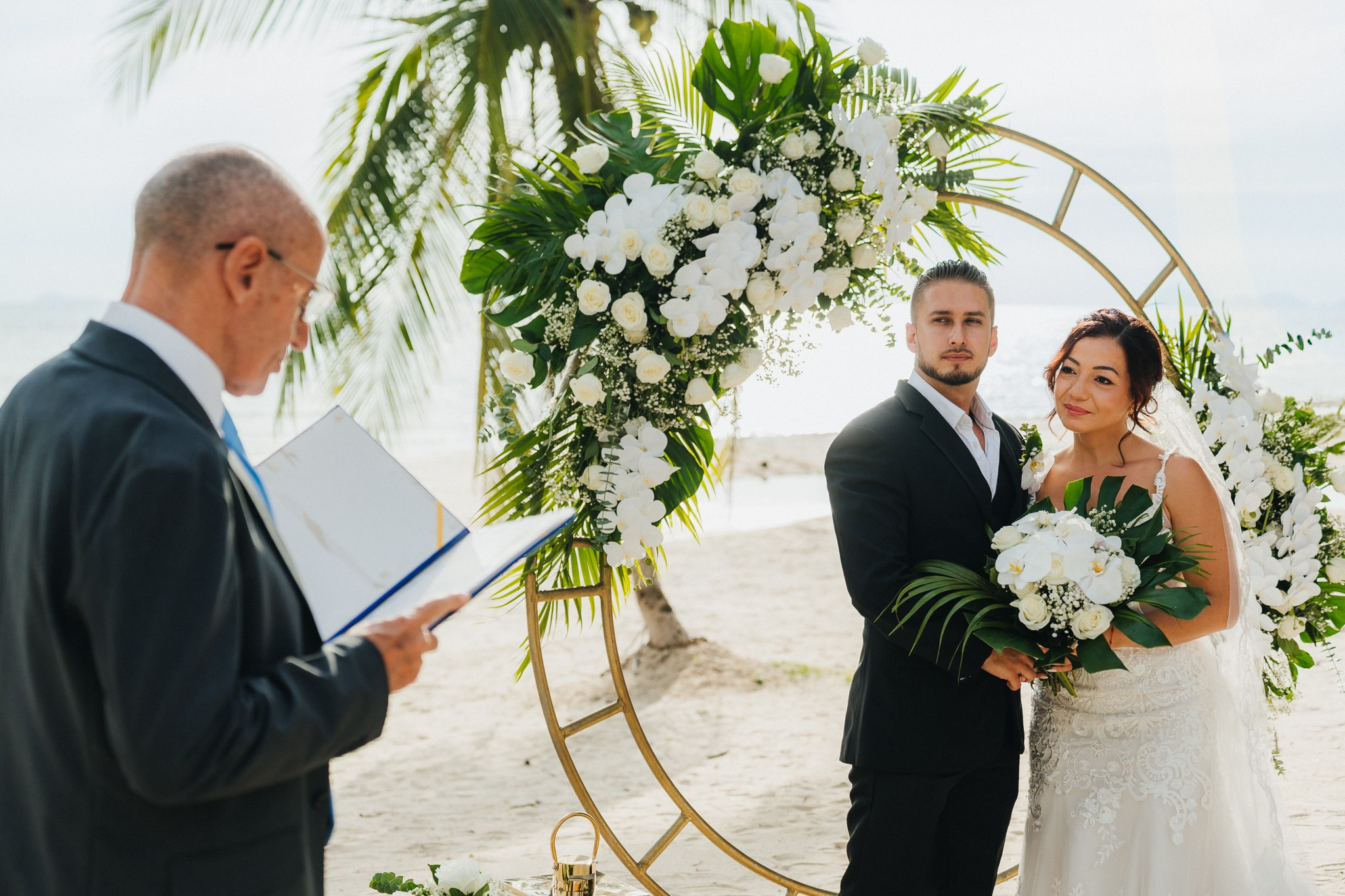 Western ceremony. Wedding on Koh Samui, Thailand